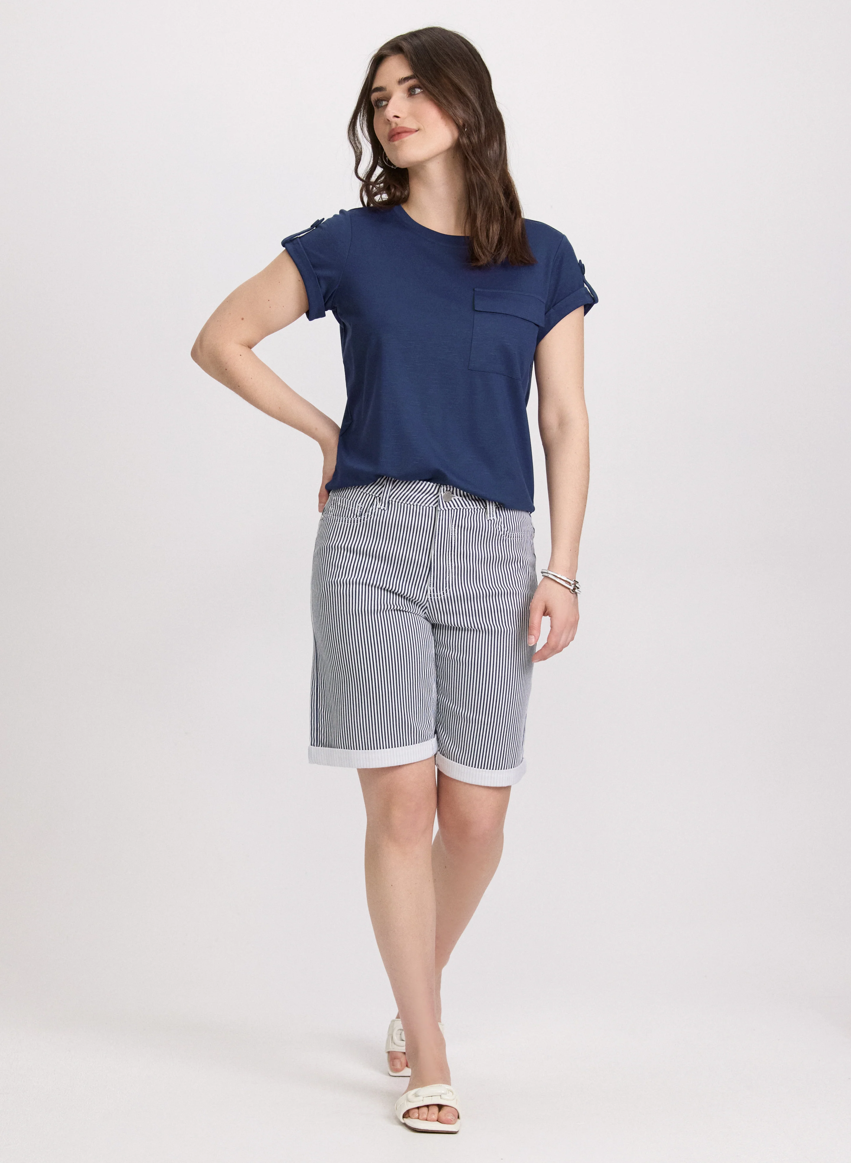 Cuffed Sleeve T-Shirt - Image 3