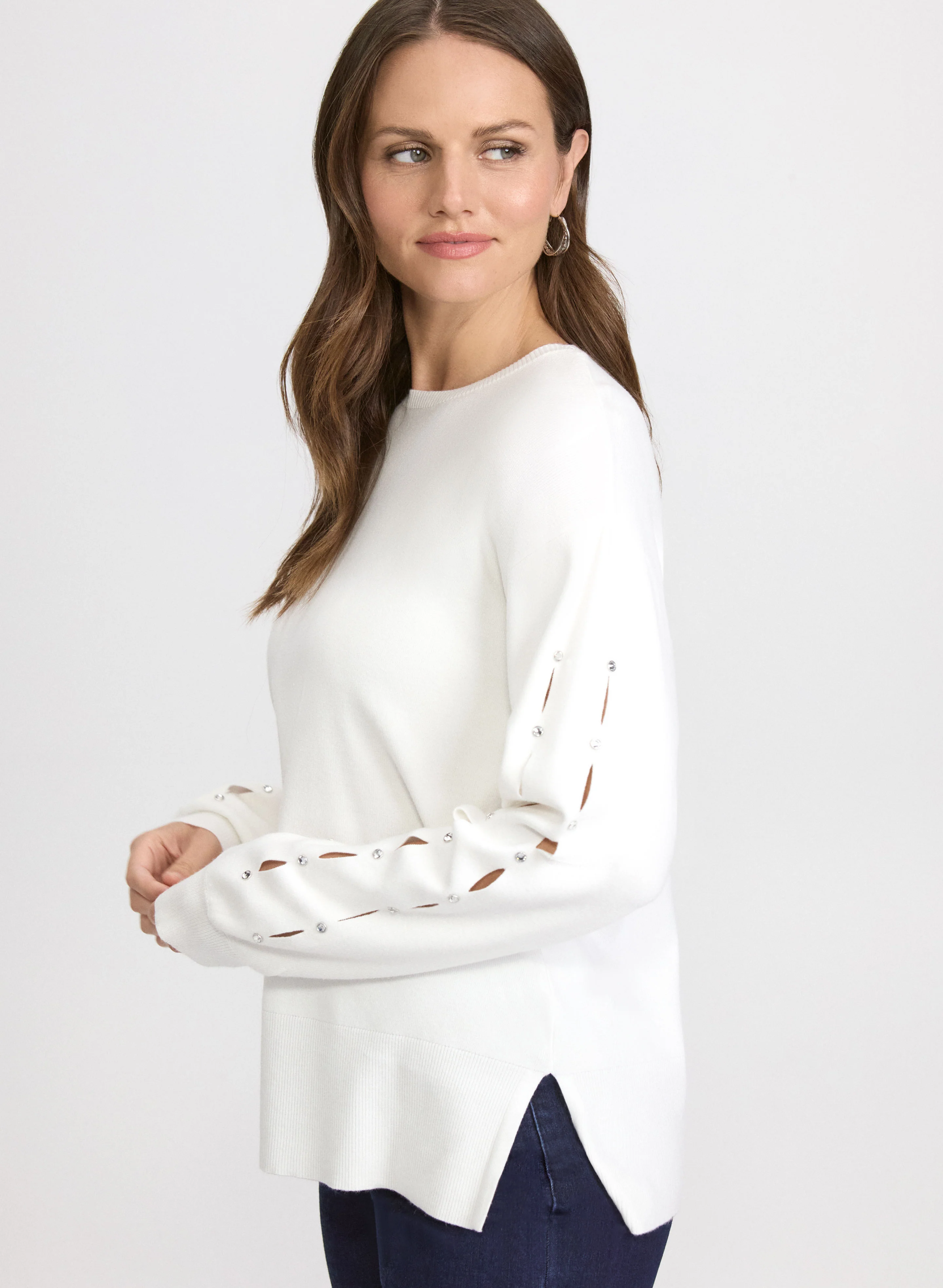 Cut-Out Sleeve Sweater - Image 2