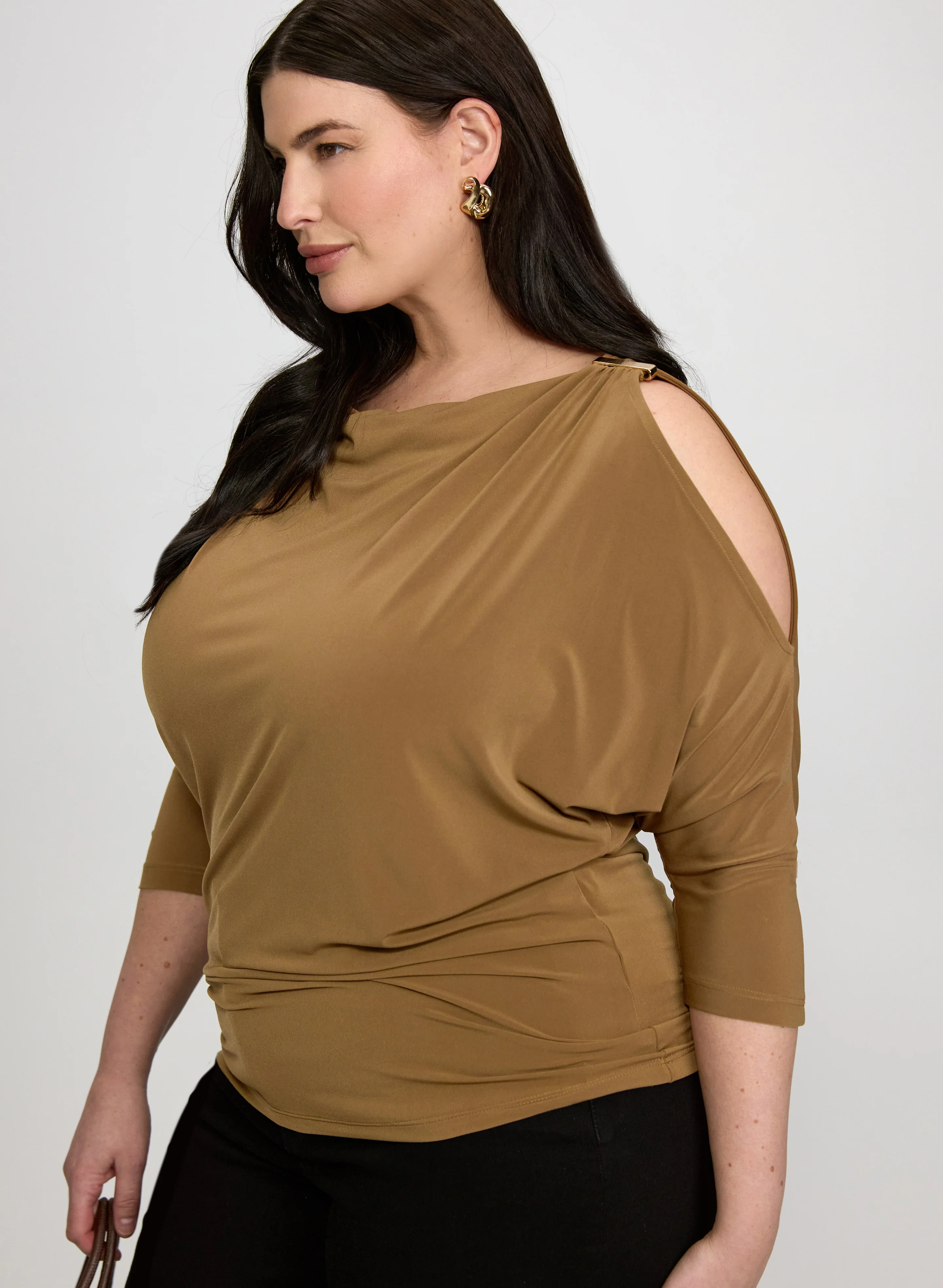 Cutout Dolman Sleeve Top - Image 2
