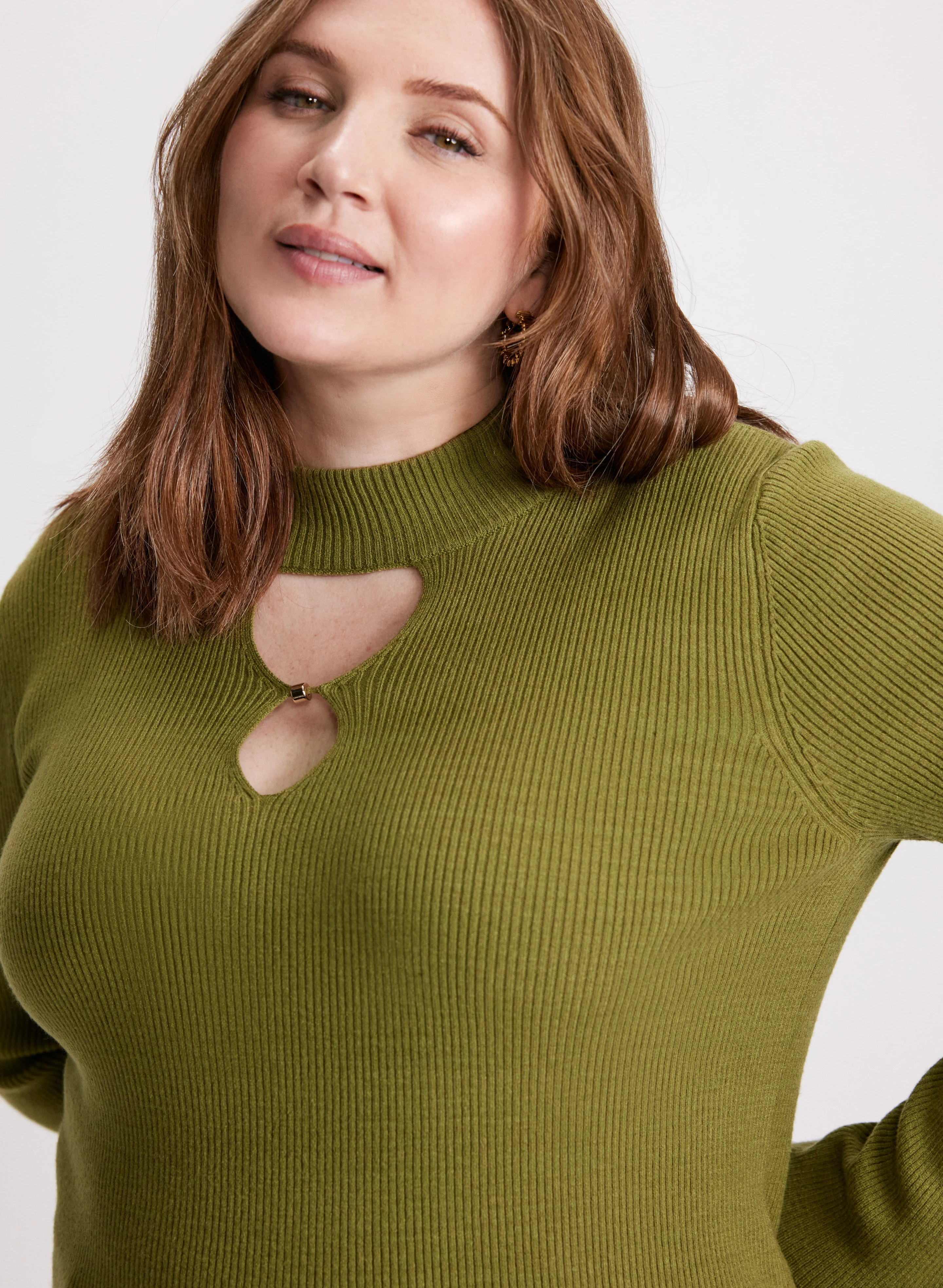 Cutout Ribbed Sweater - Image 3