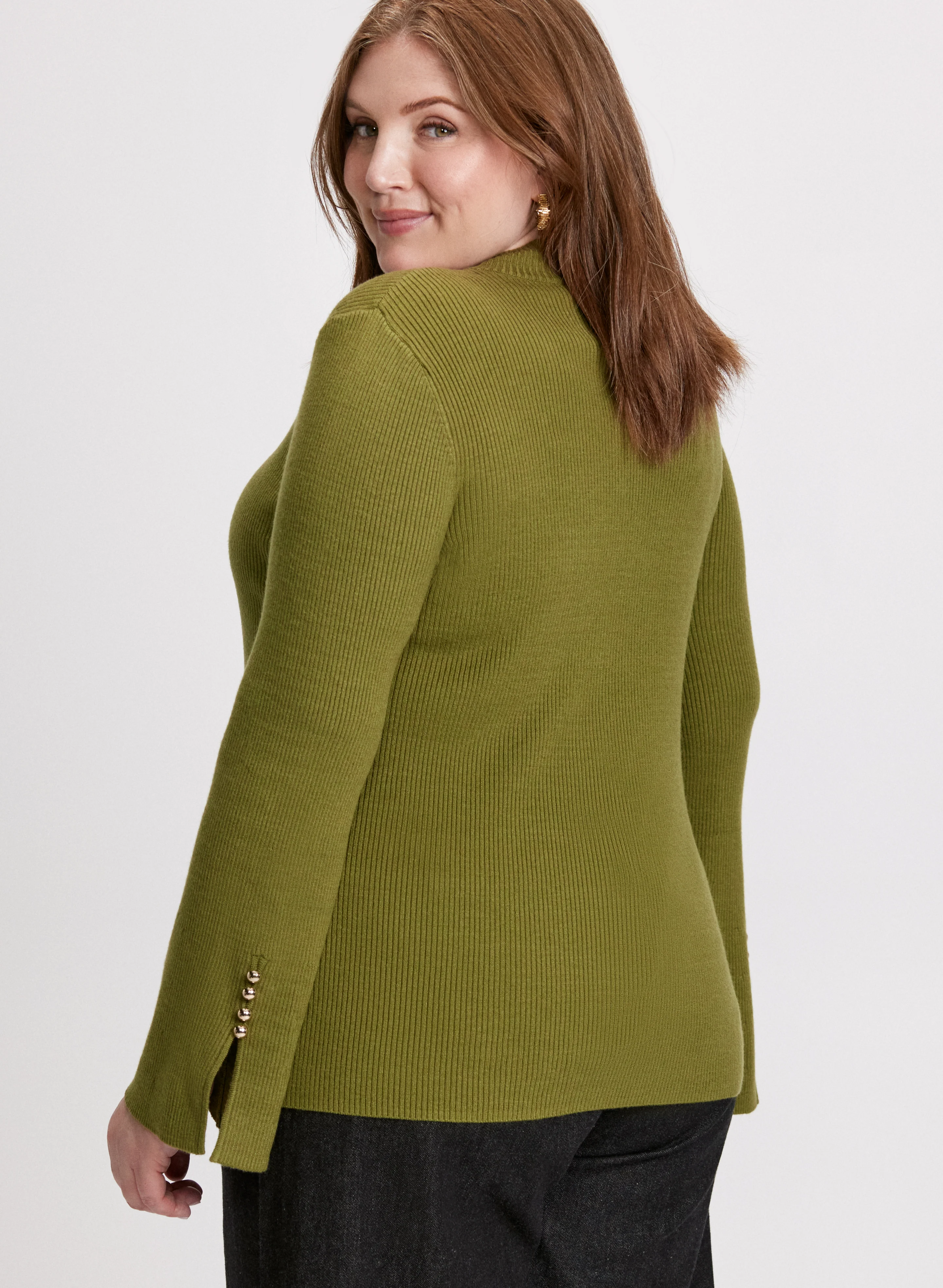 Cutout Ribbed Sweater - Image 4