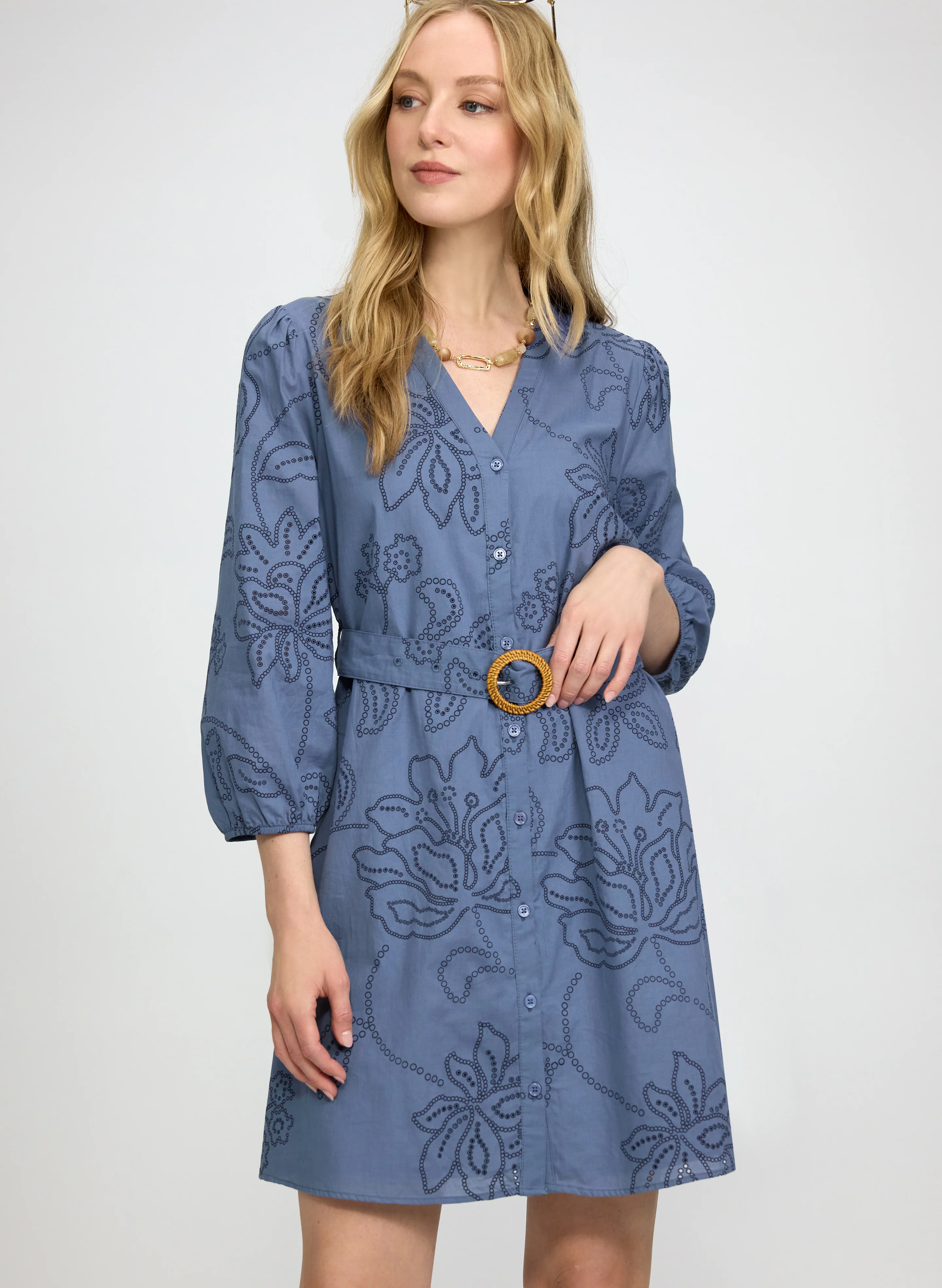 Belted Floral Dress - Image 7