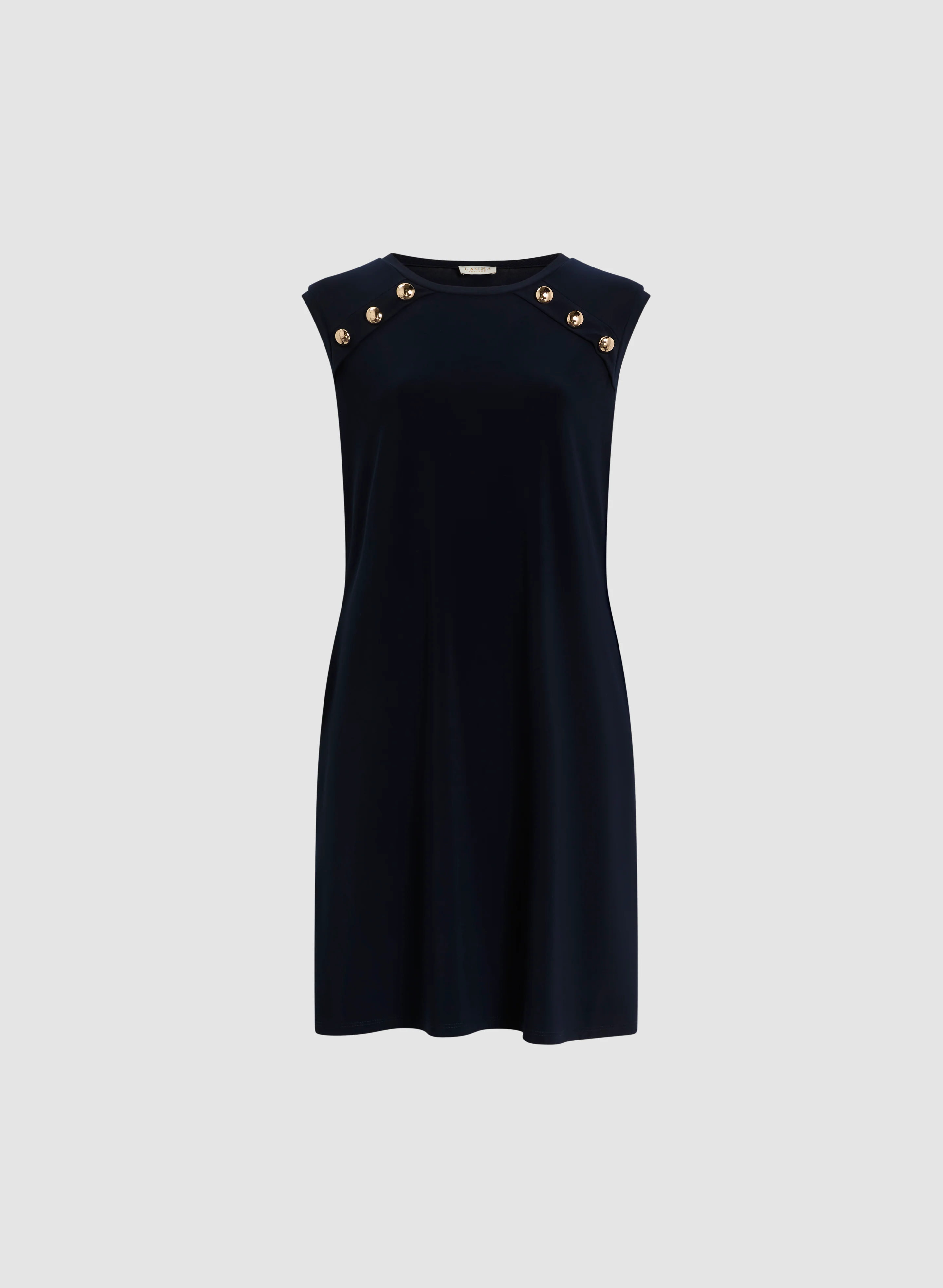 Decorative Button A-Line Dress - Image 6