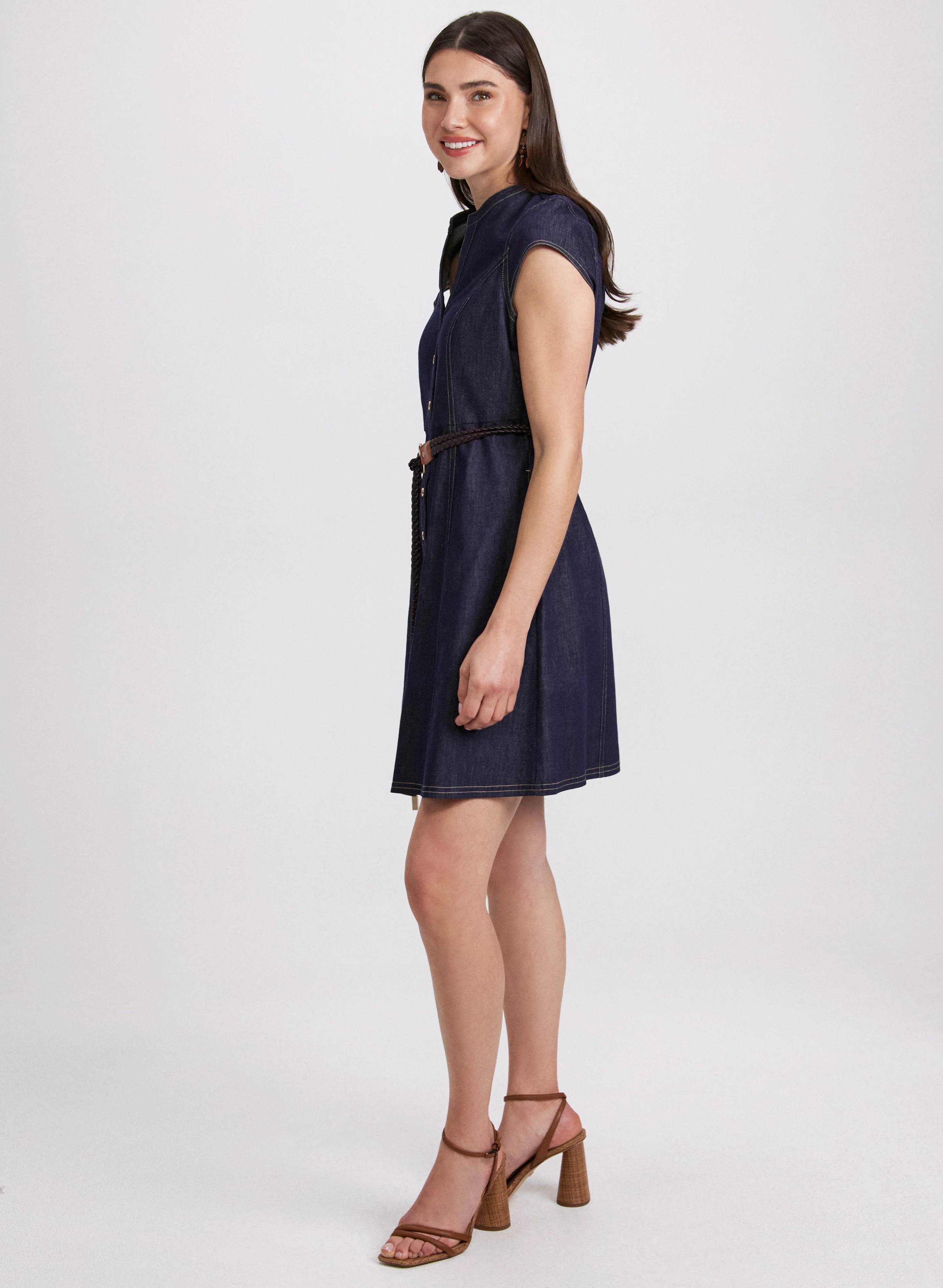 Denim Button-Down Dress - Image 2