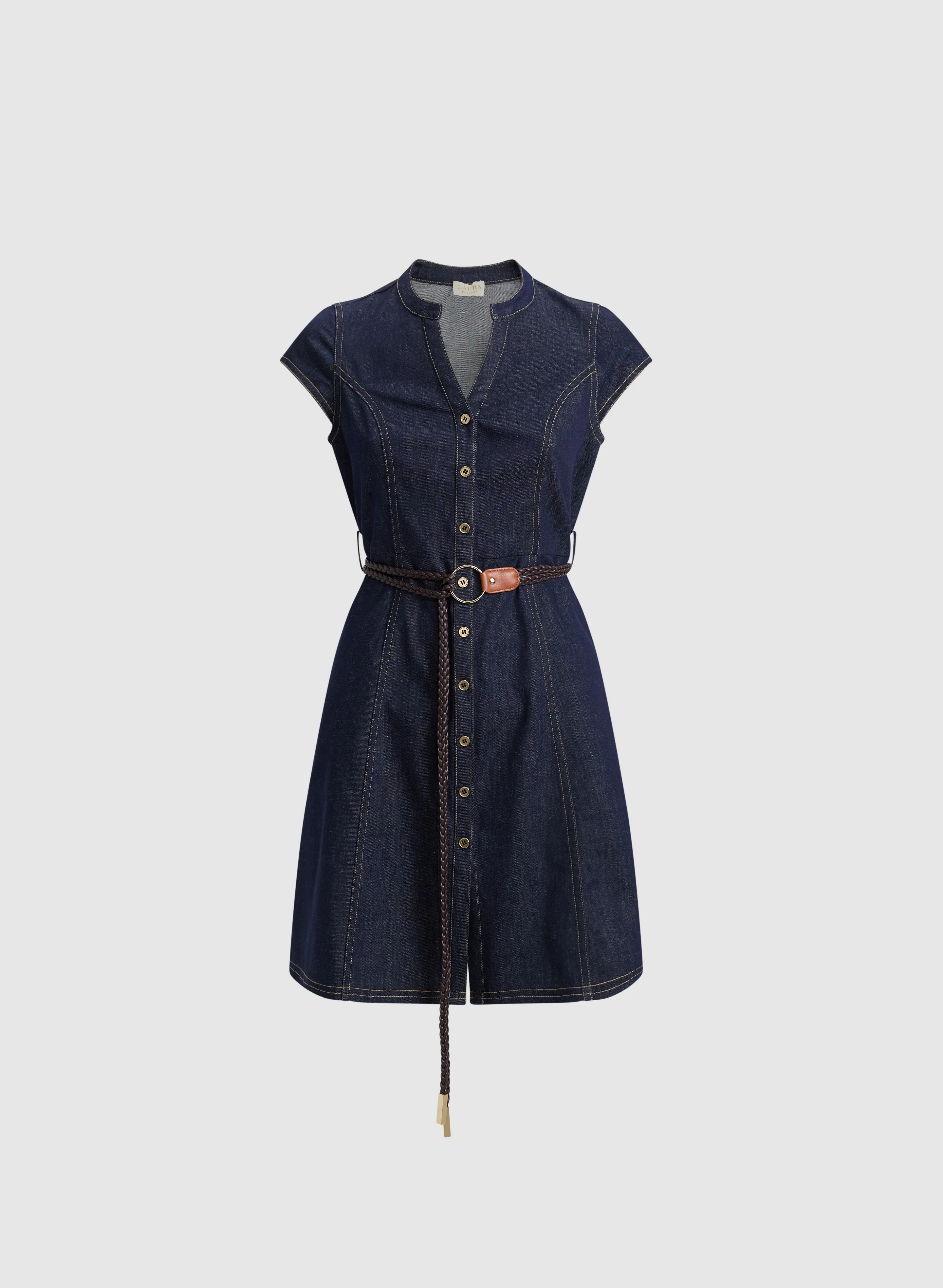 Denim Button-Down Dress - Image 6