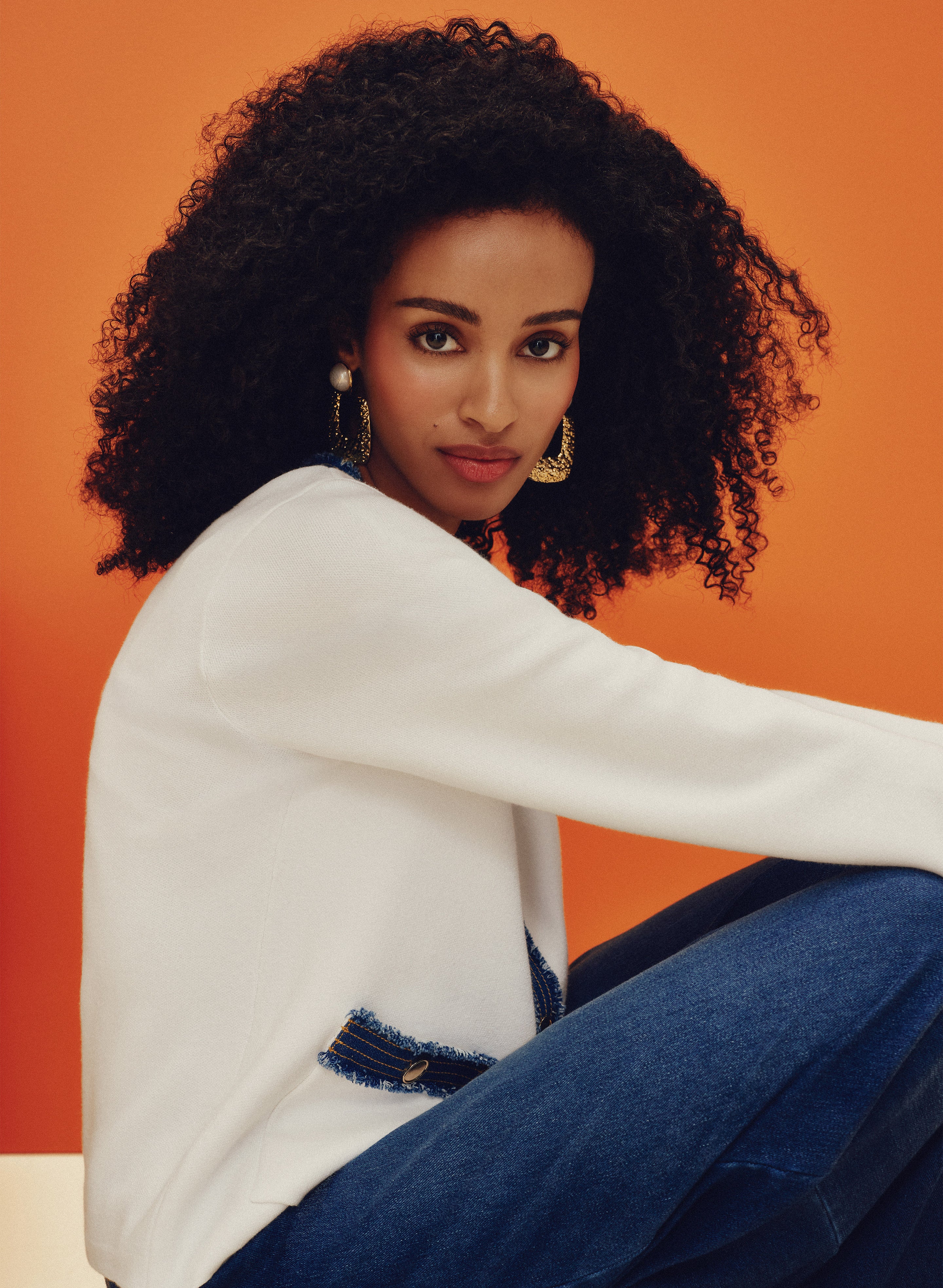 Denim Trim Cardigan - Image 3