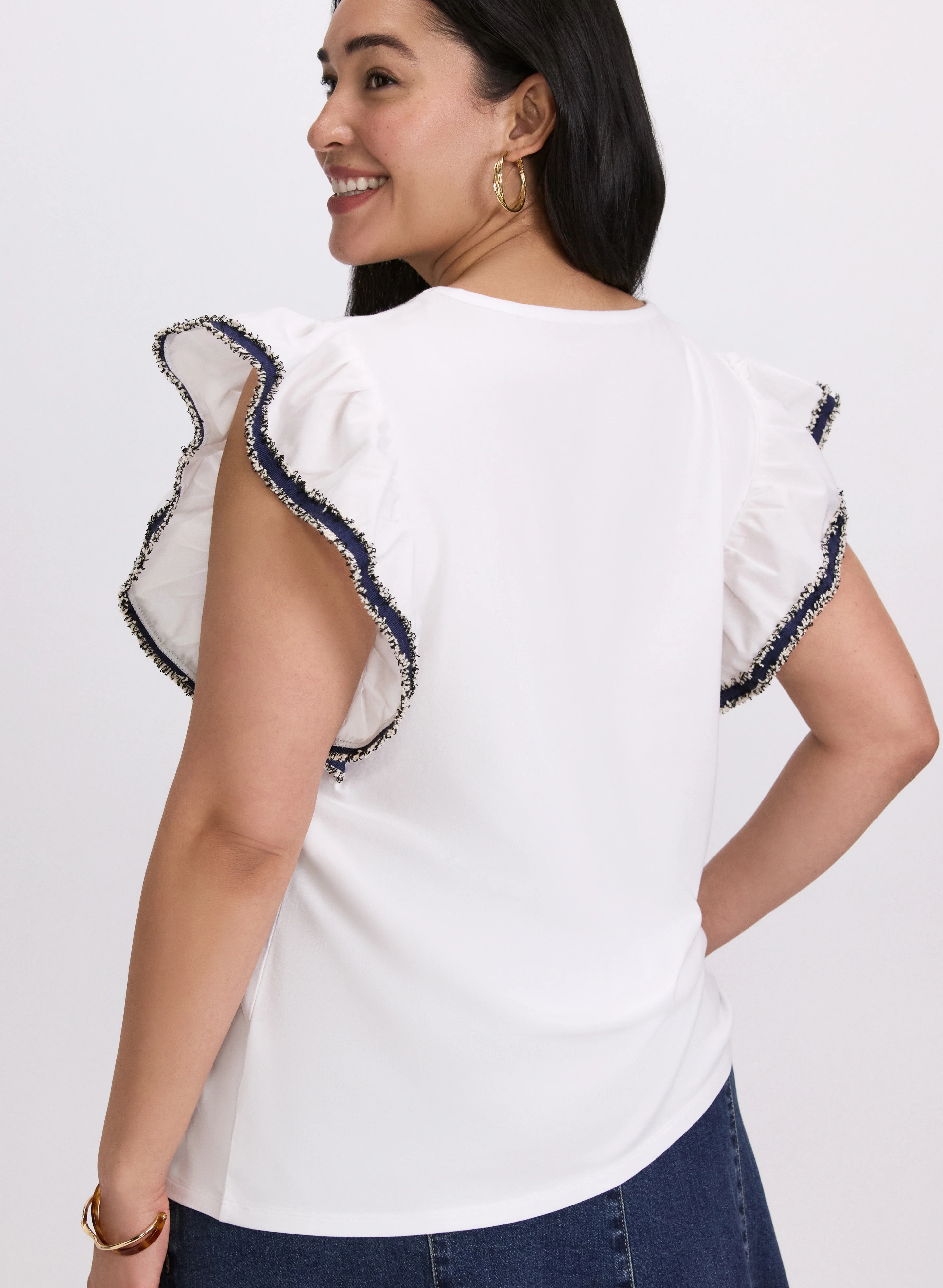 Denim Trim T-Shirt - Image 4