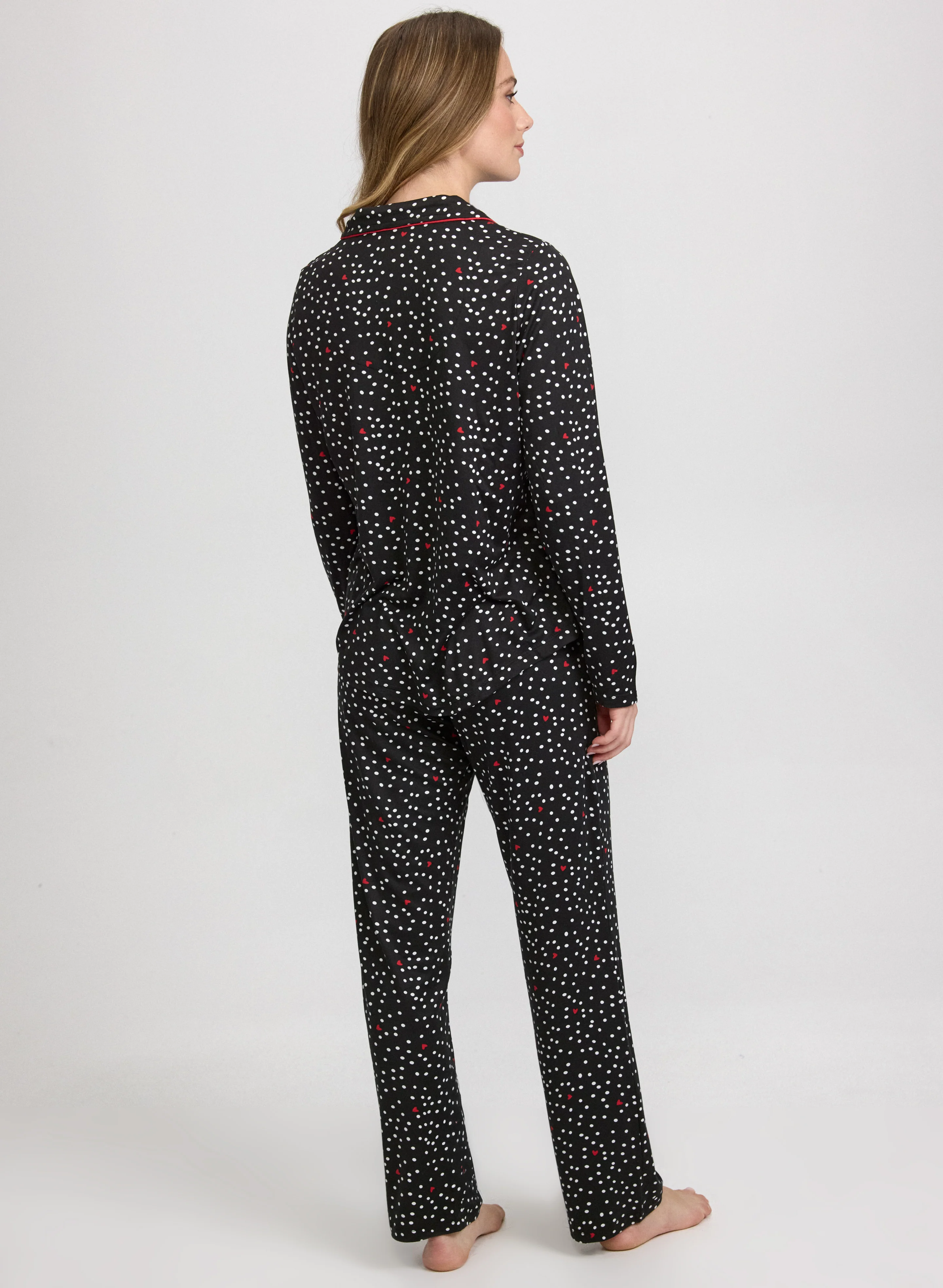 Dot & Heart Print Pyjama Set - Image 4