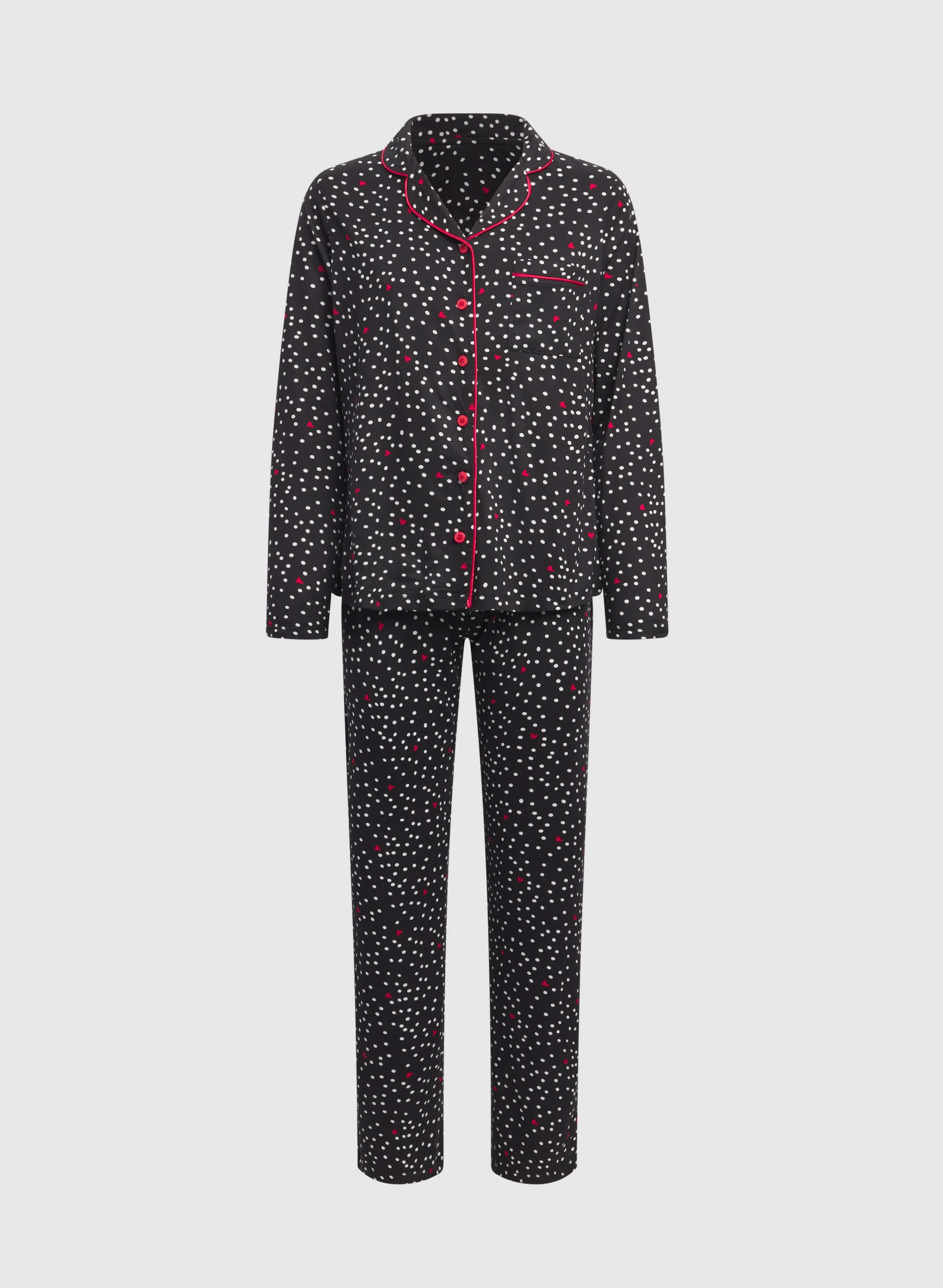 Dot & Heart Print Pyjama Set - Image 6