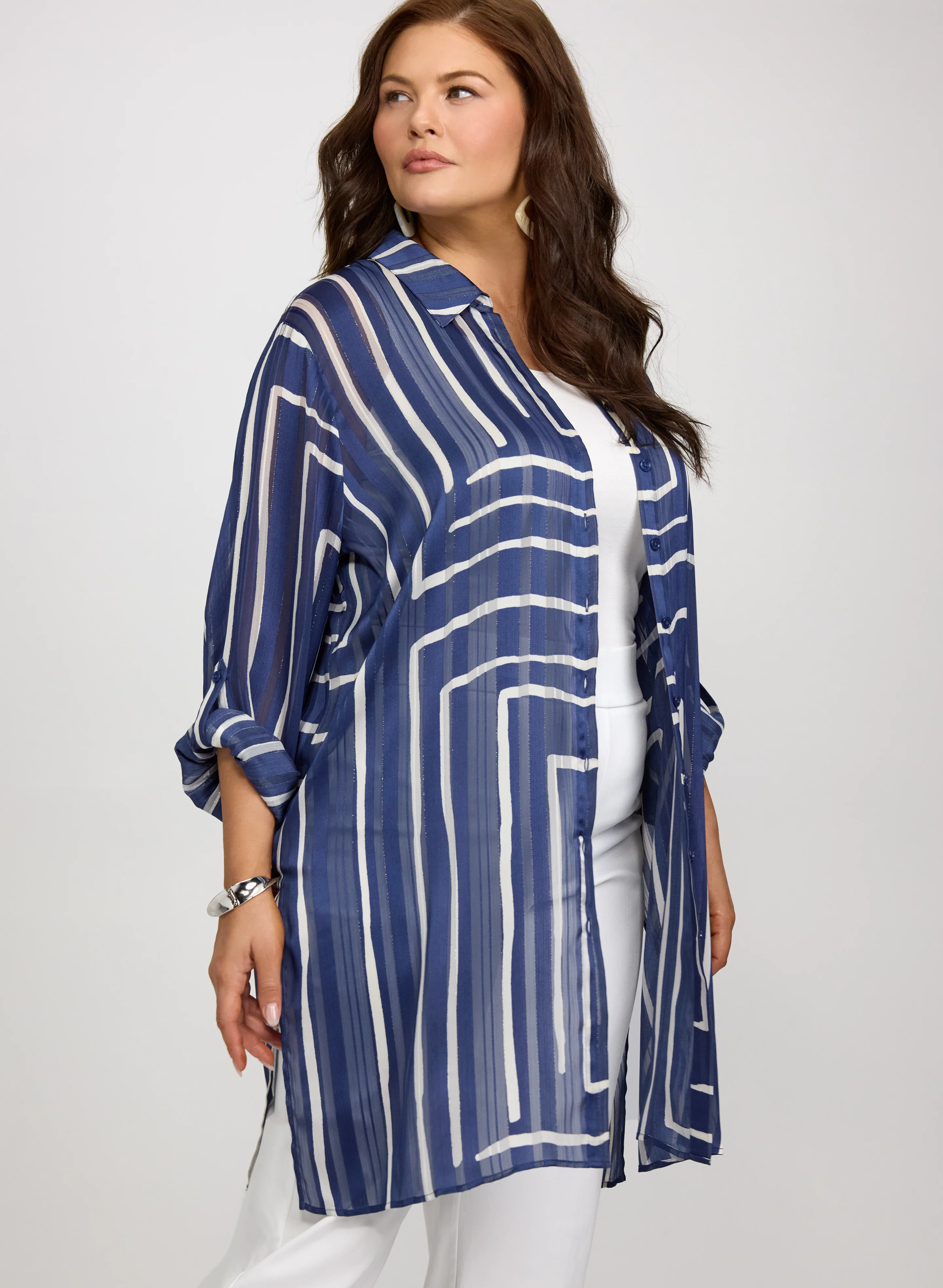 Printed Chiffon Blouse - Image 9