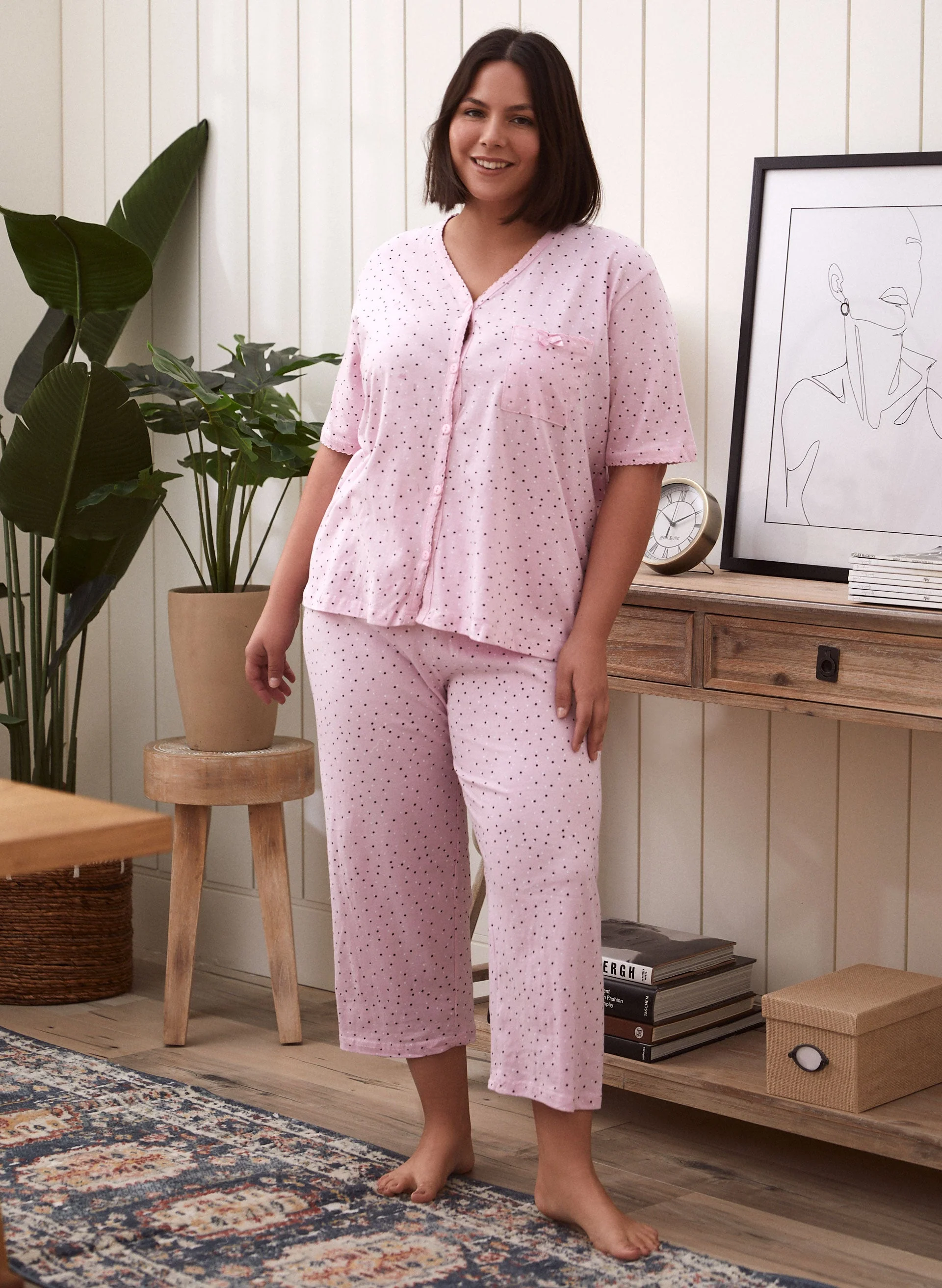 Dot Print Pyjama Set