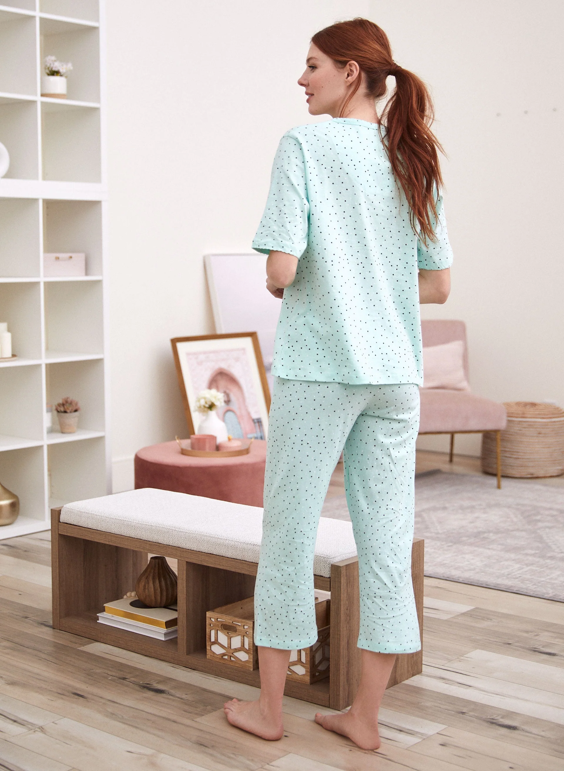 Dot Print Pyjama Set - Image 2