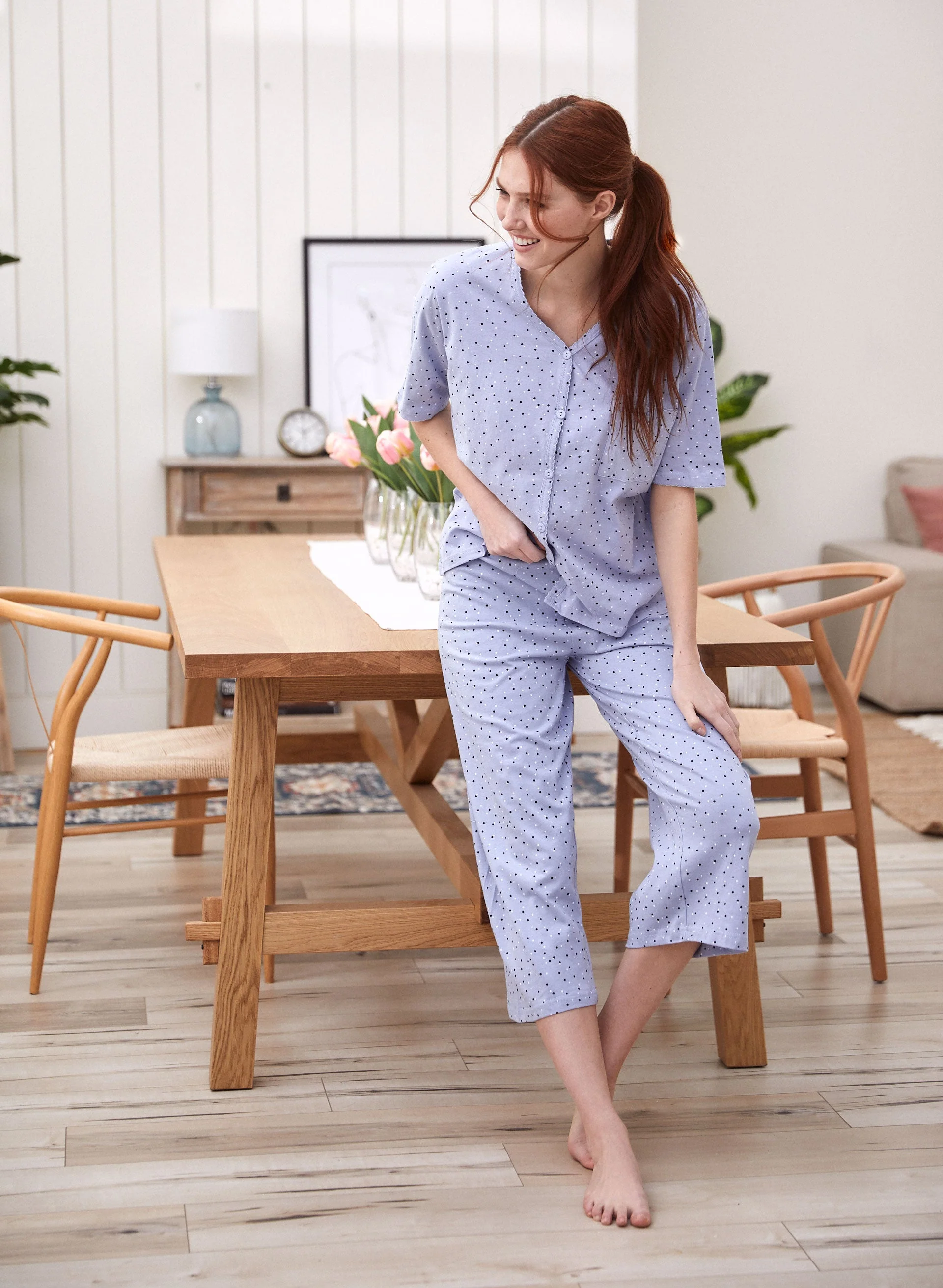 Dot Print Pyjama Set