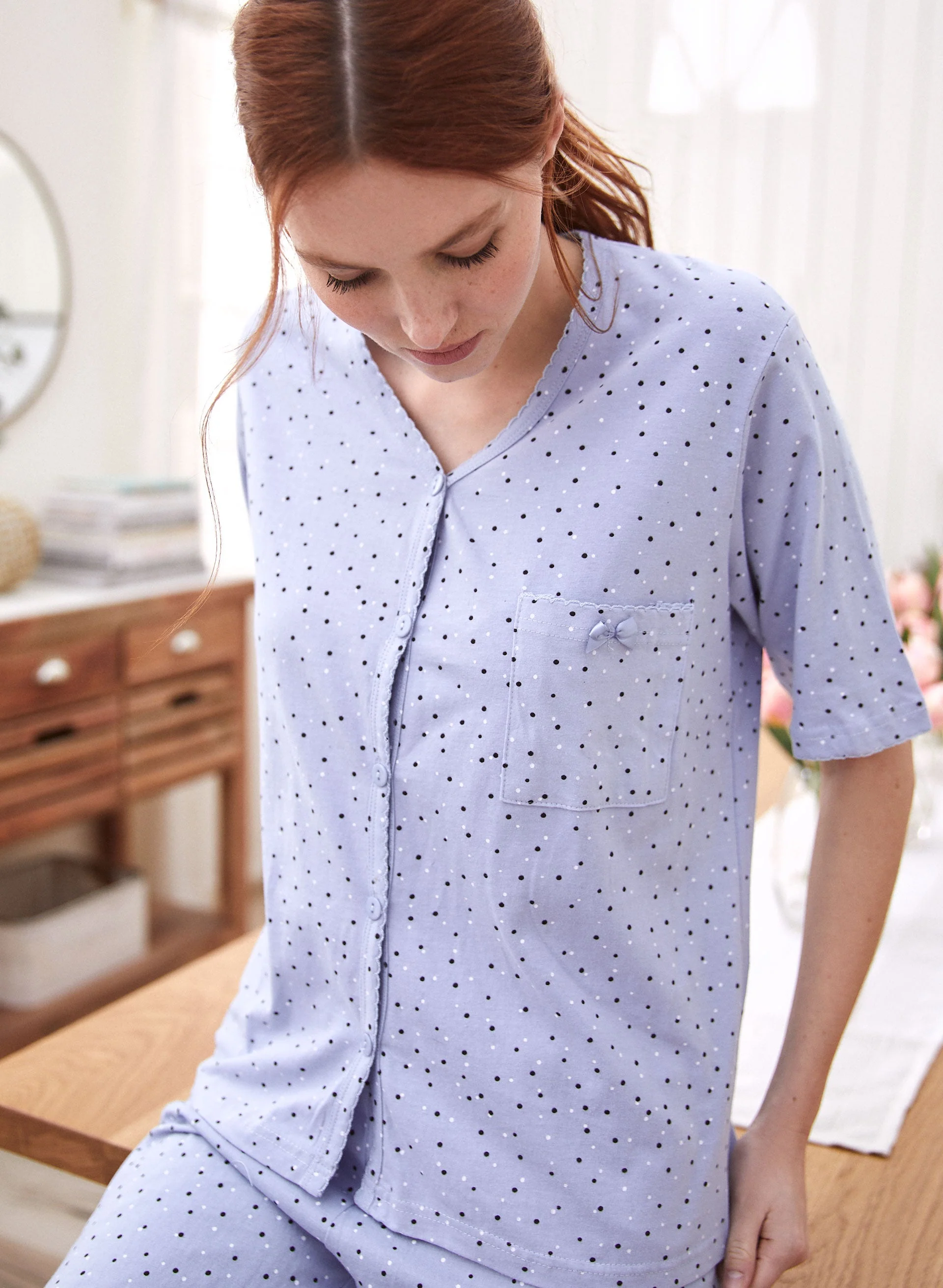 Dot Print Pyjama Set - Image 3