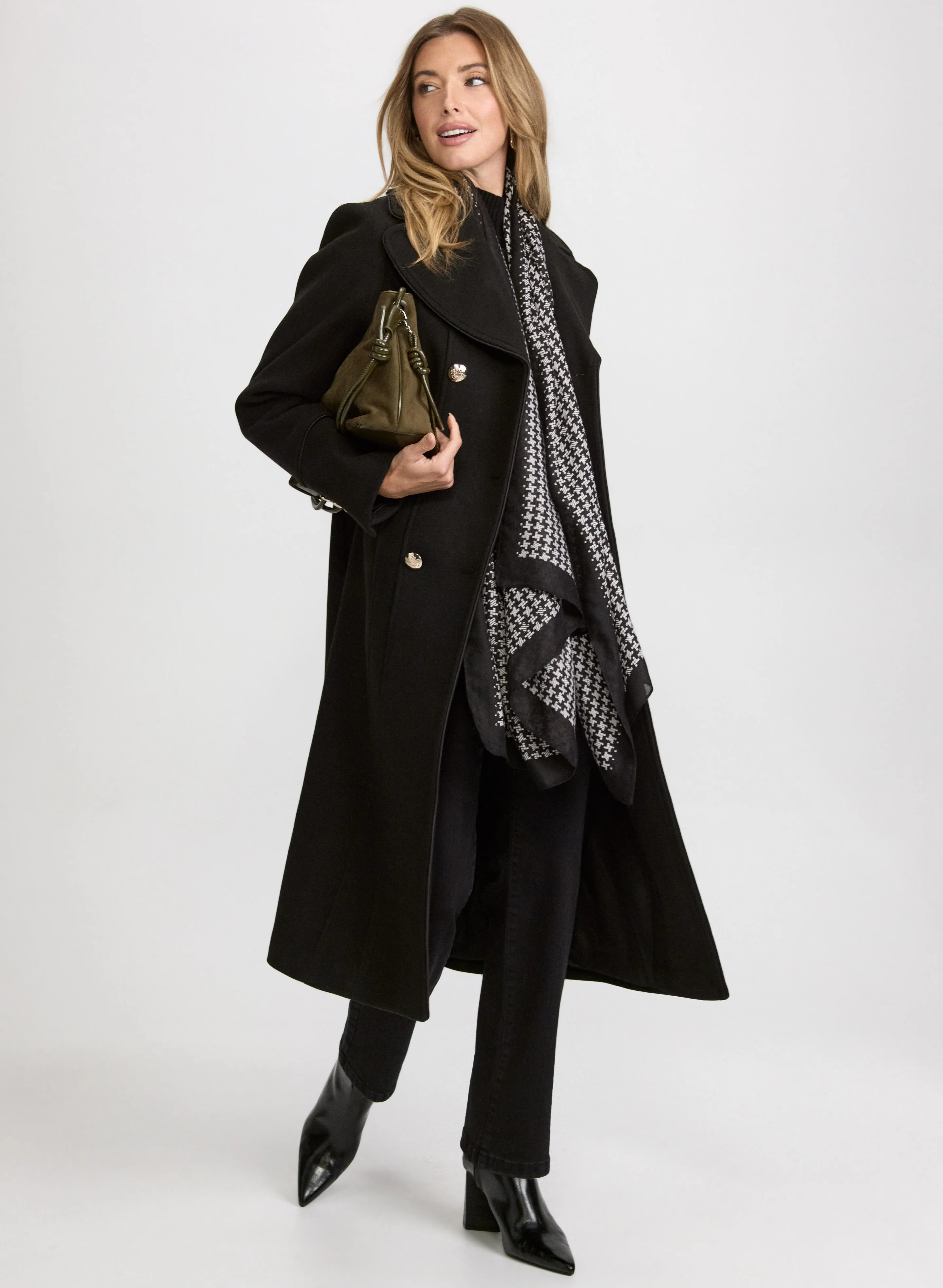 Double-Breasted Wool-Blend Coat - Image 4