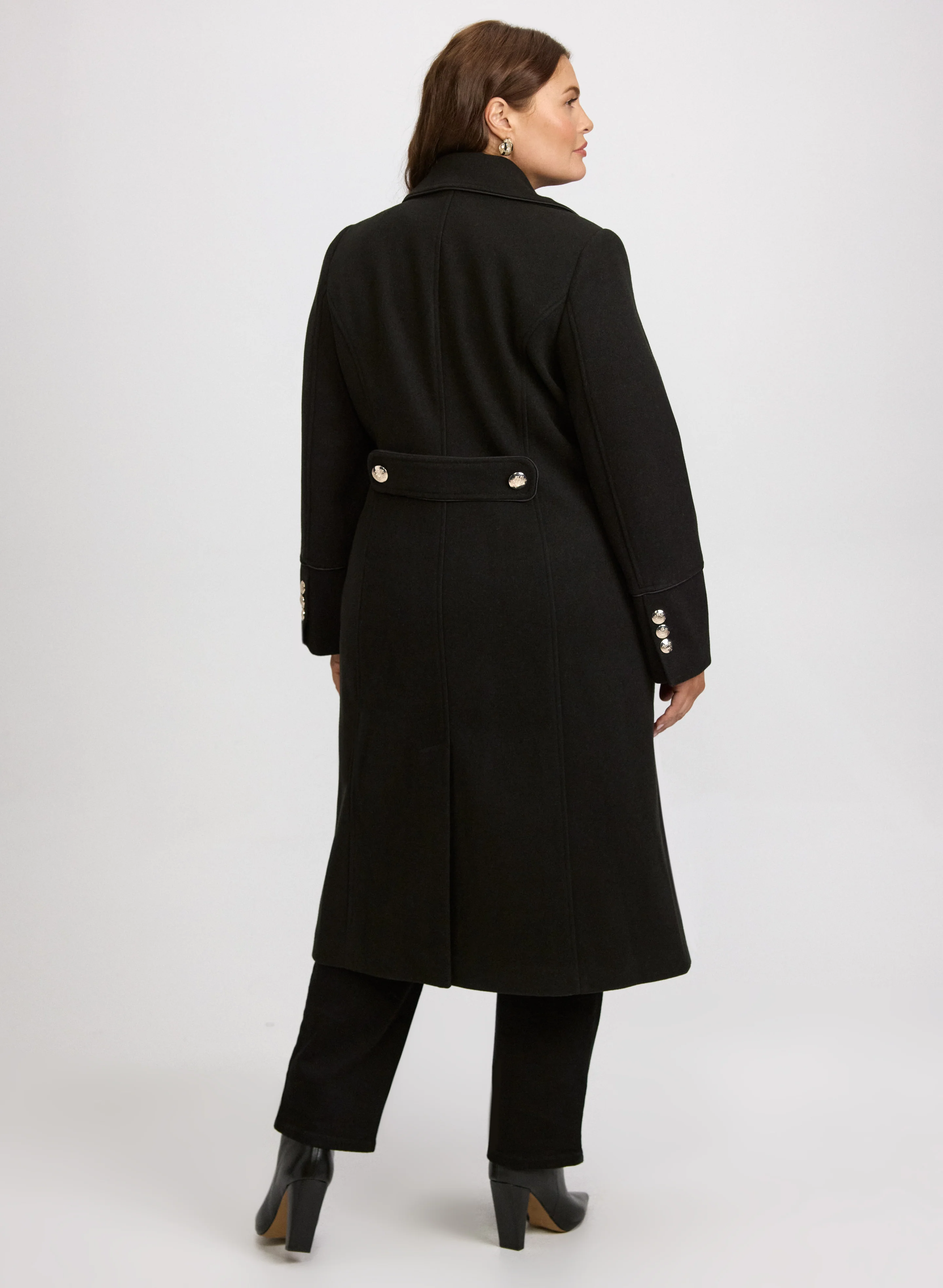 Double-Breasted Wool-Blend Coat - Image 7
