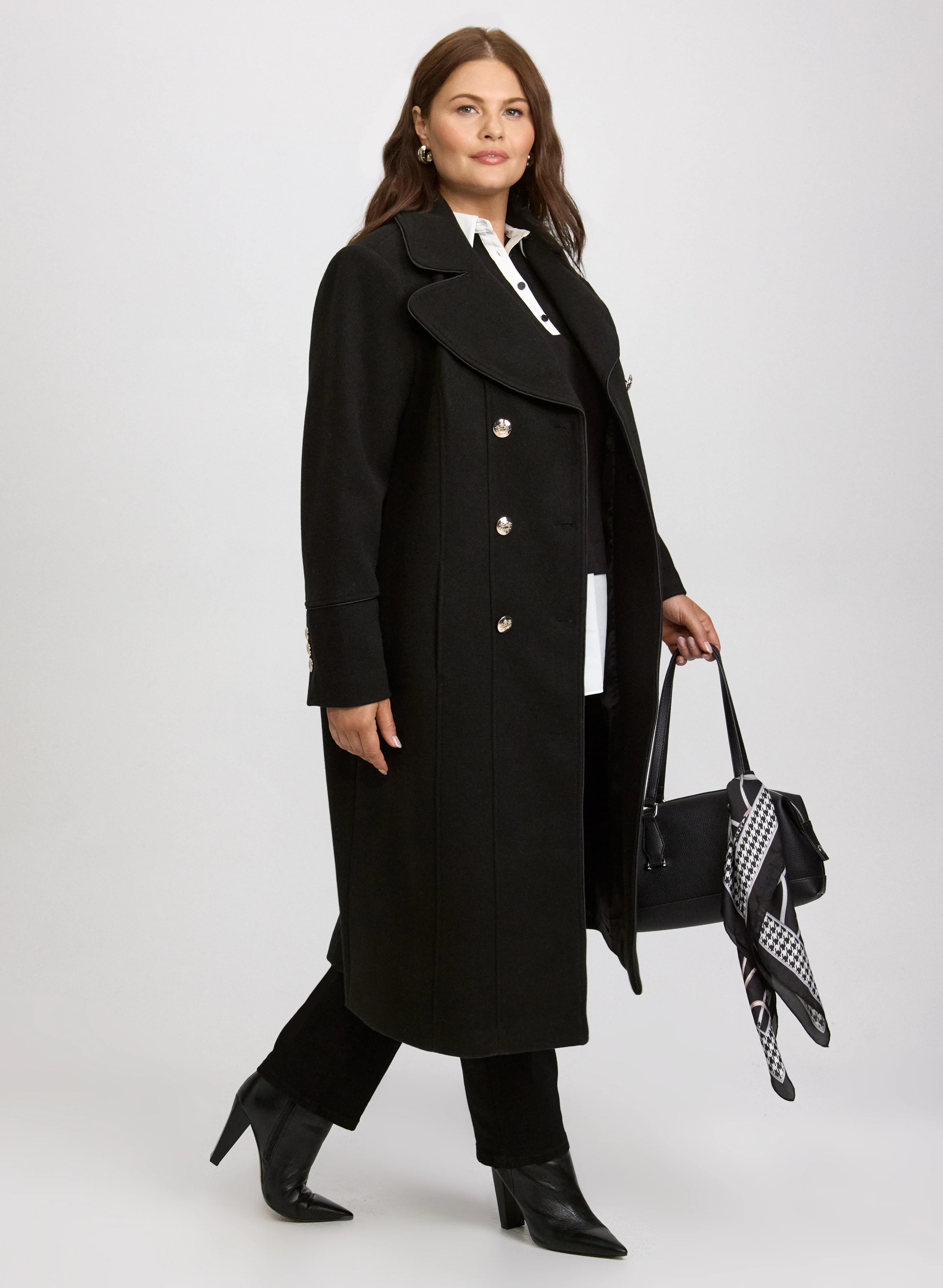 Double-Breasted Wool-Blend Coat - Image 8