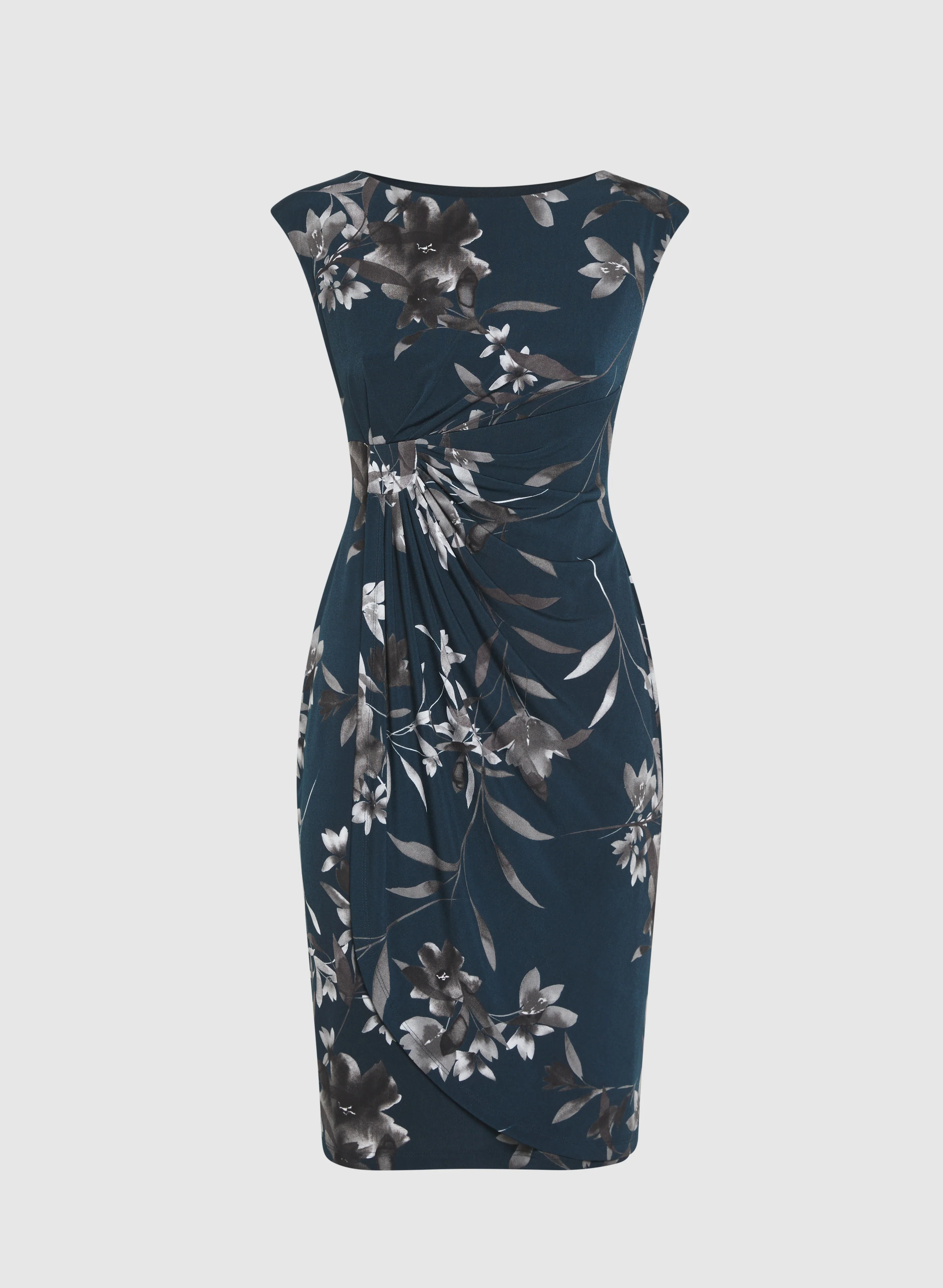 Draped Floral Dress - Image 6