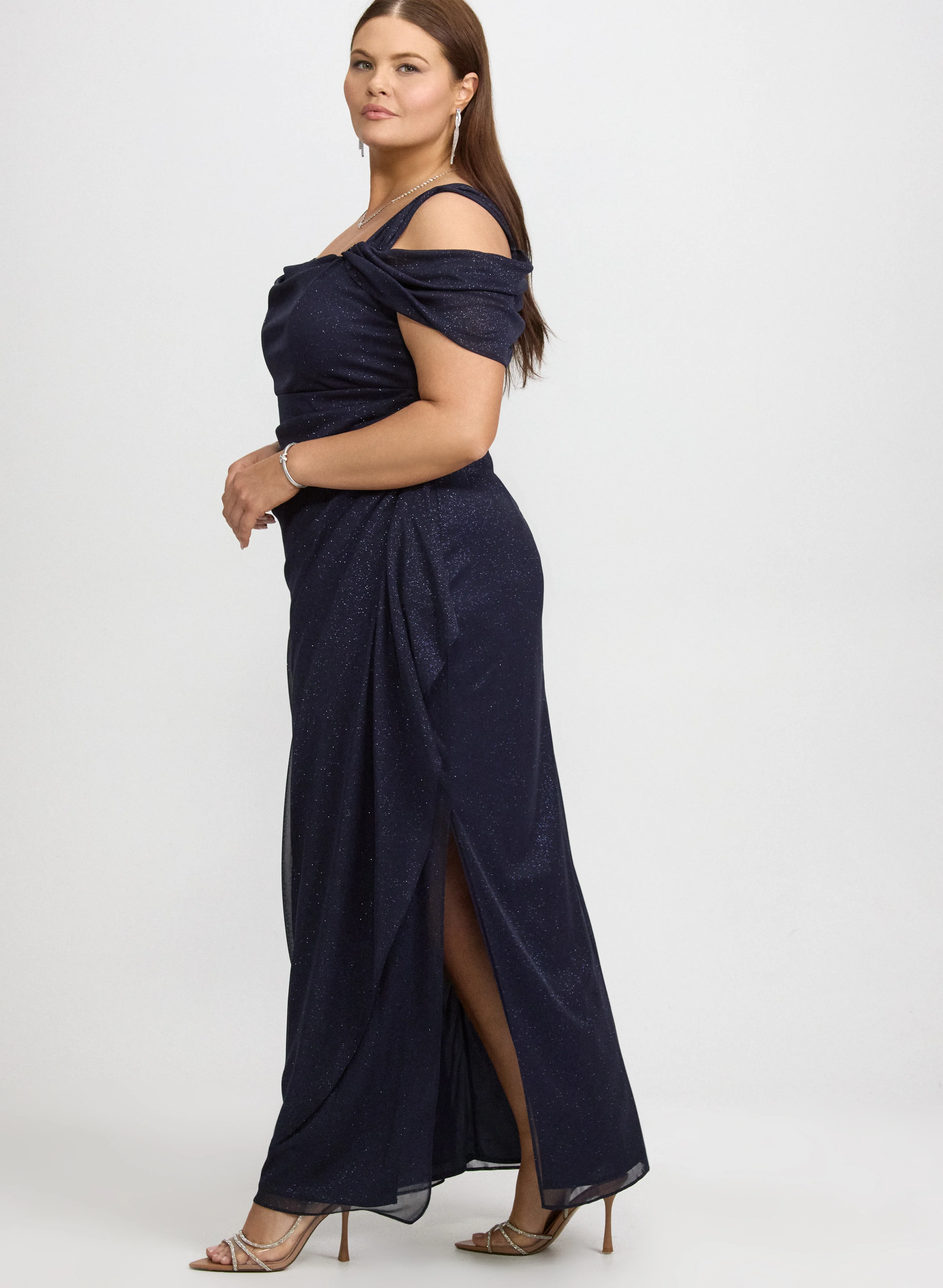 Draped Glitter Dress - Image 2