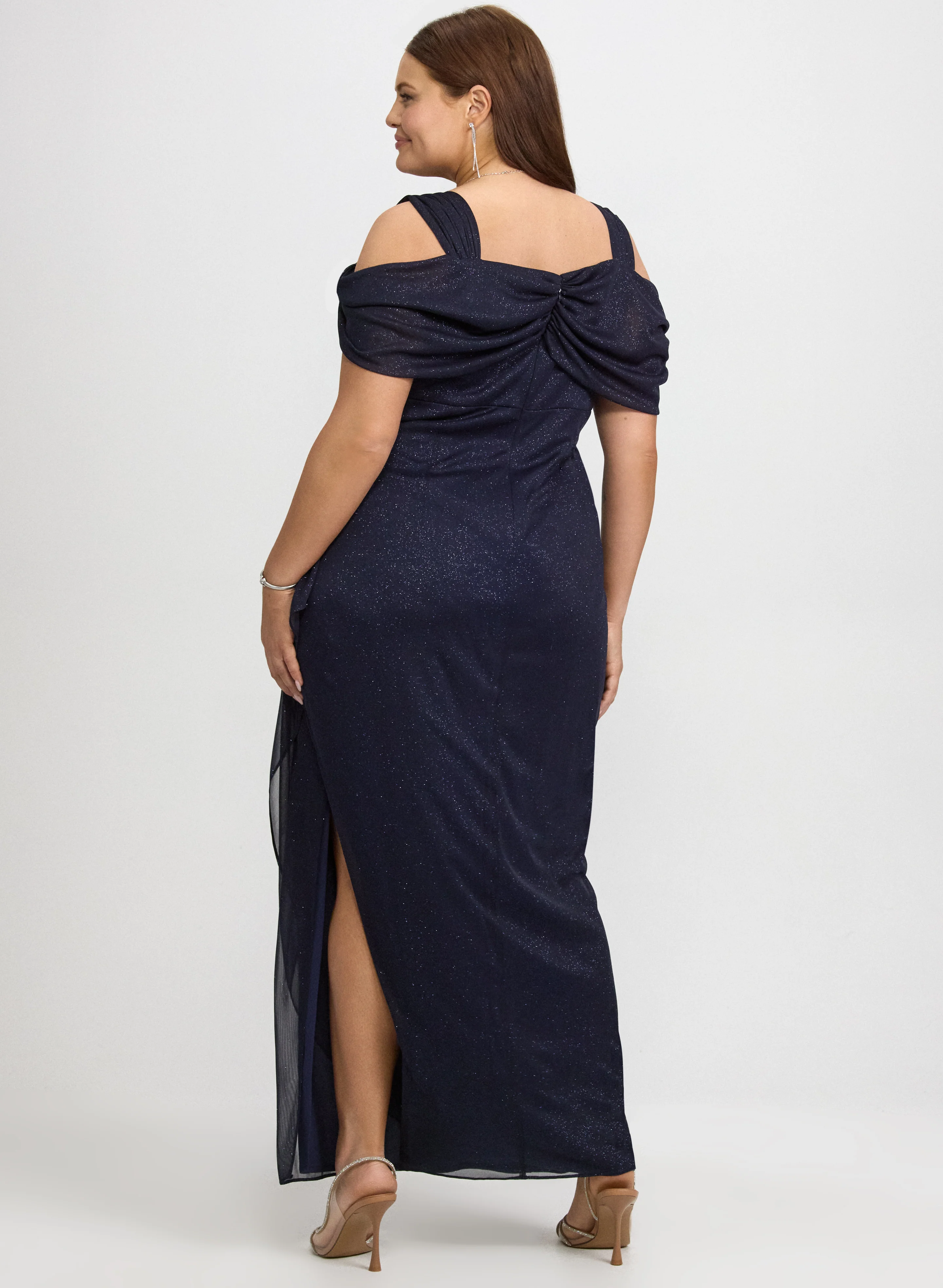 Draped Glitter Dress - Image 3