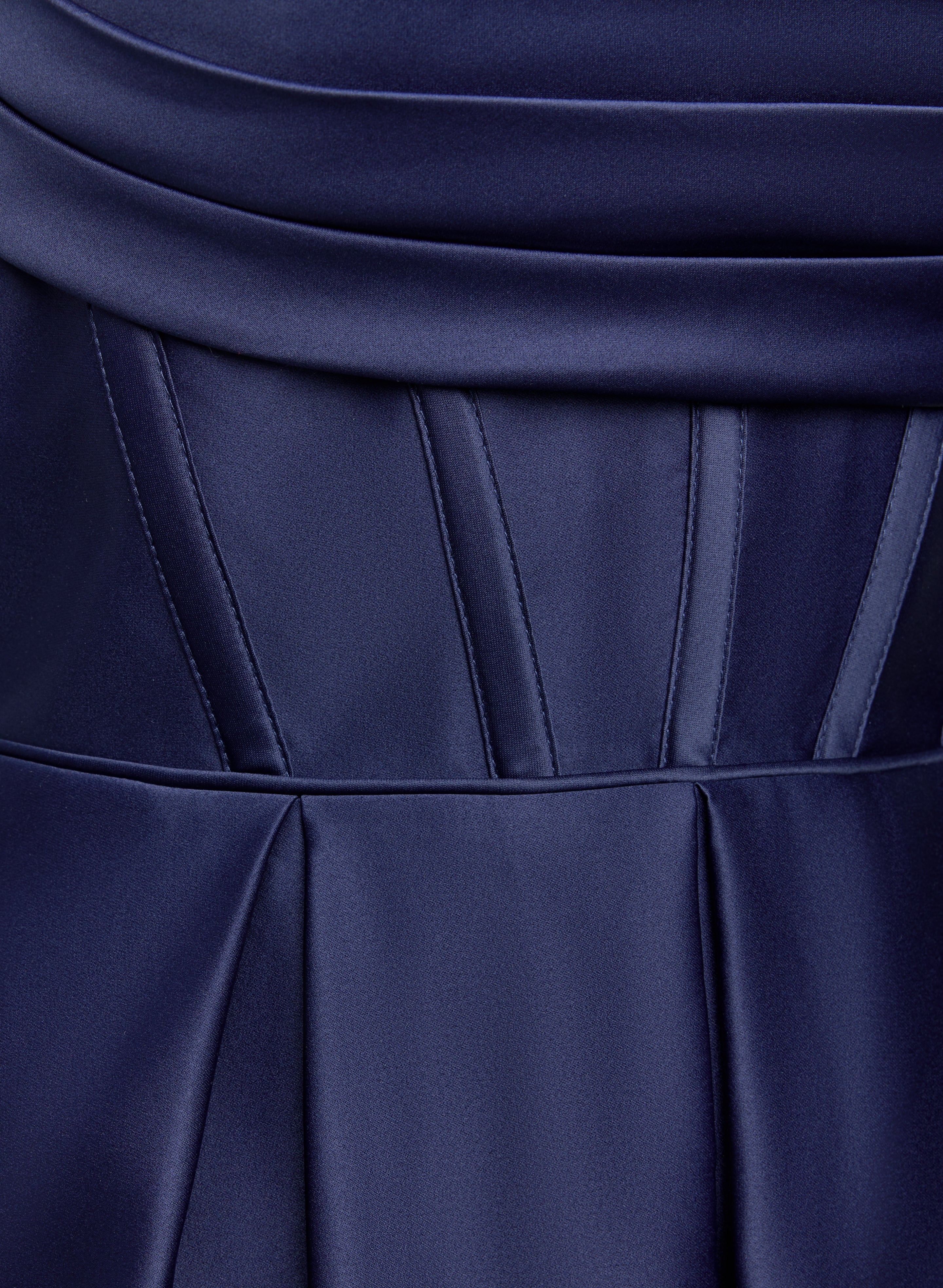 Draped Sweetheart Neck Dress - Image 6