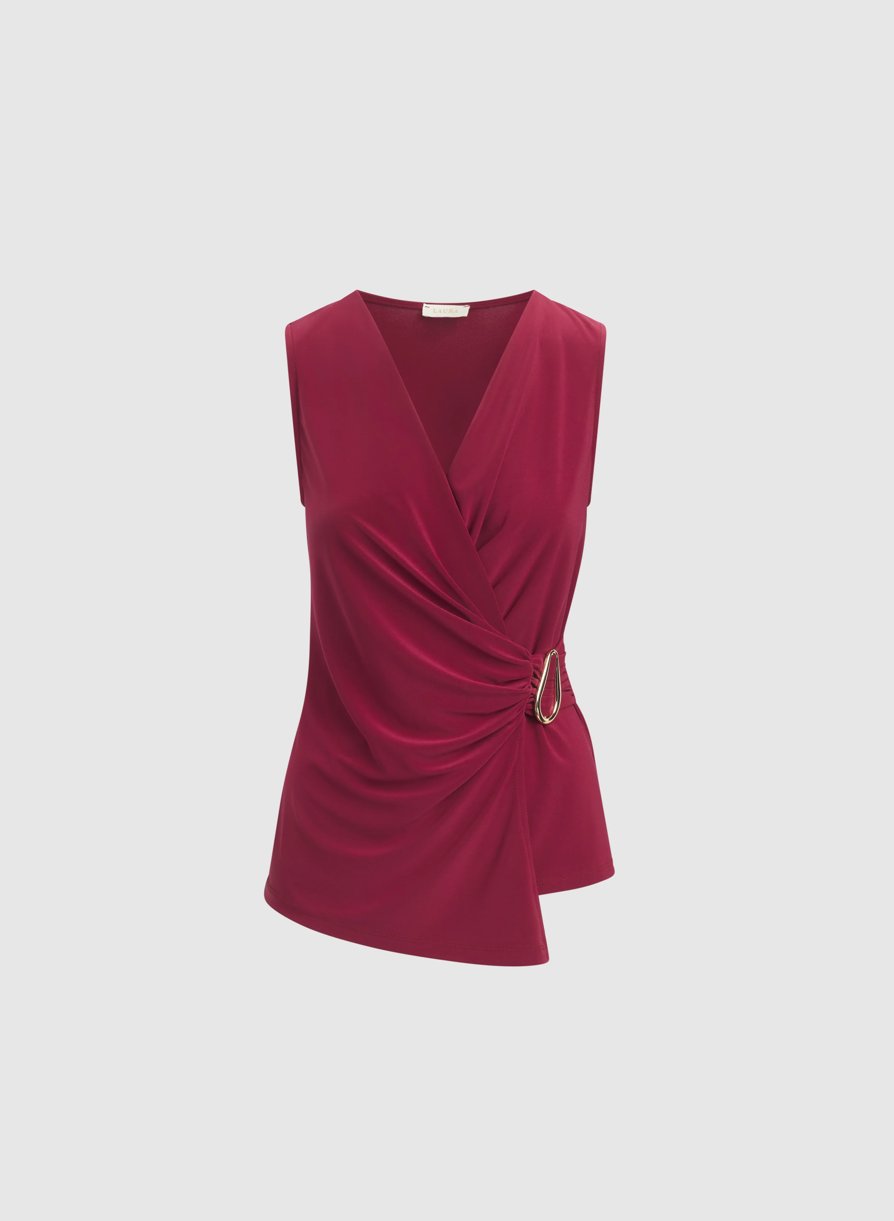 Draped Wrap-Style Top - Image 6