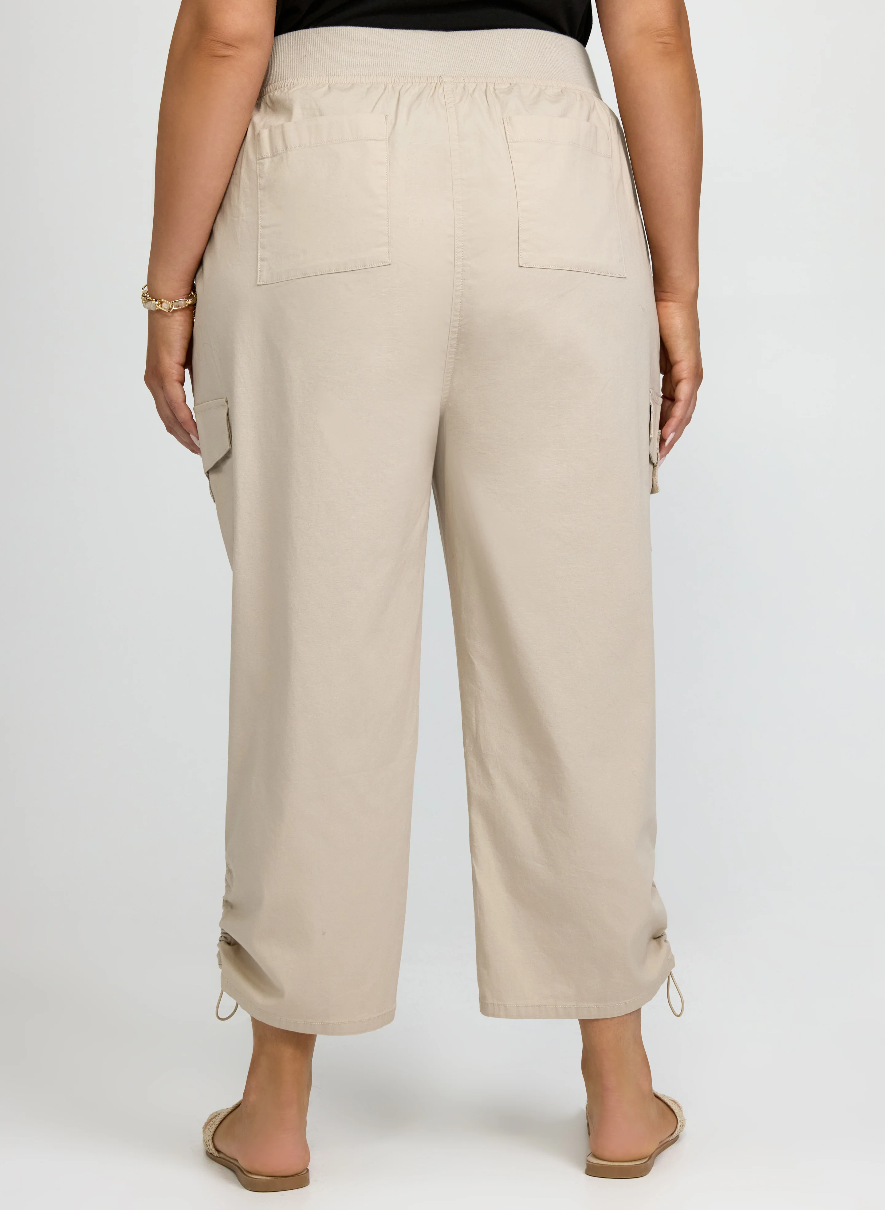 Drawstring Hem Capris - Image 4