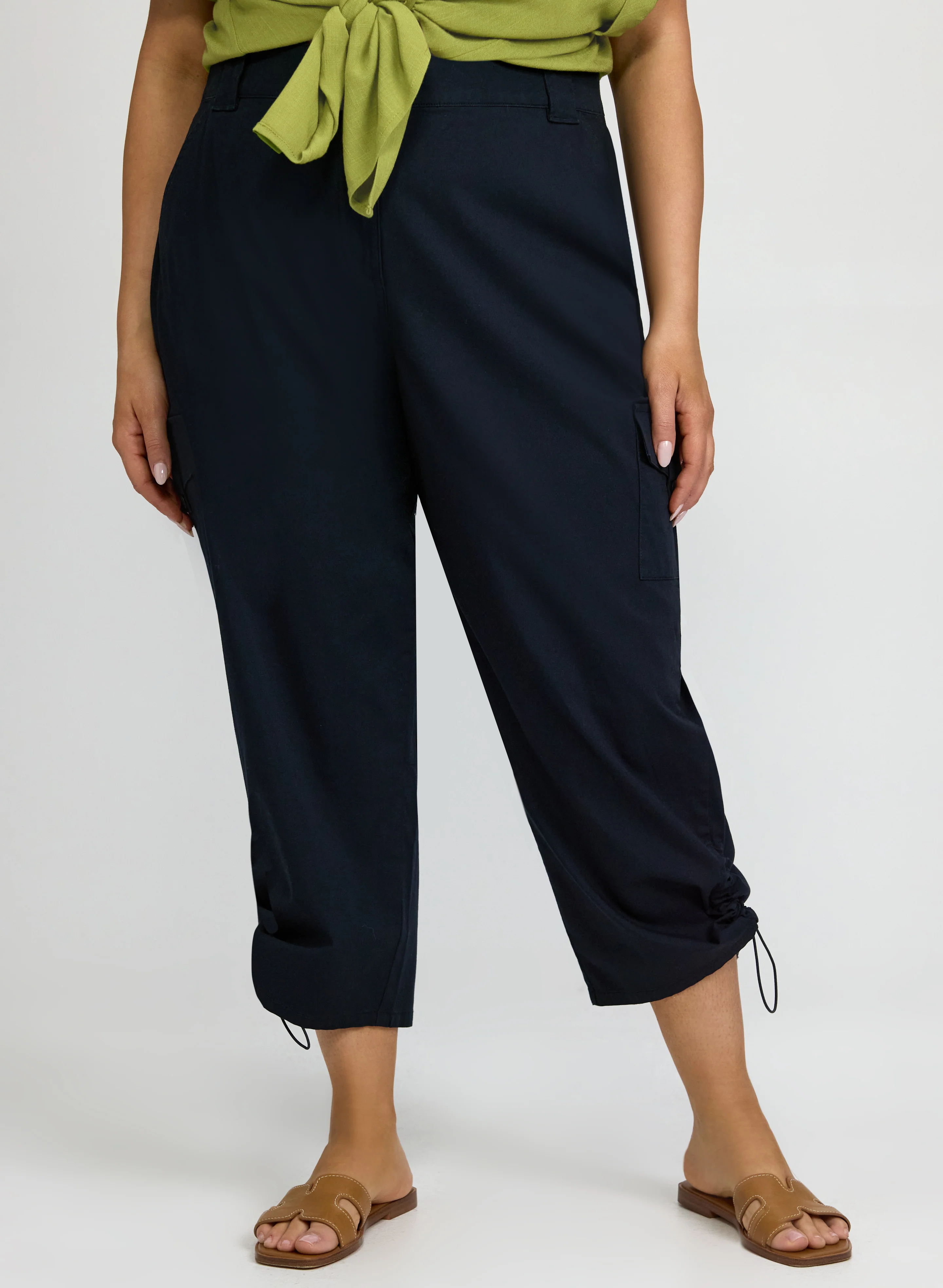 Drawstring Hem Capris