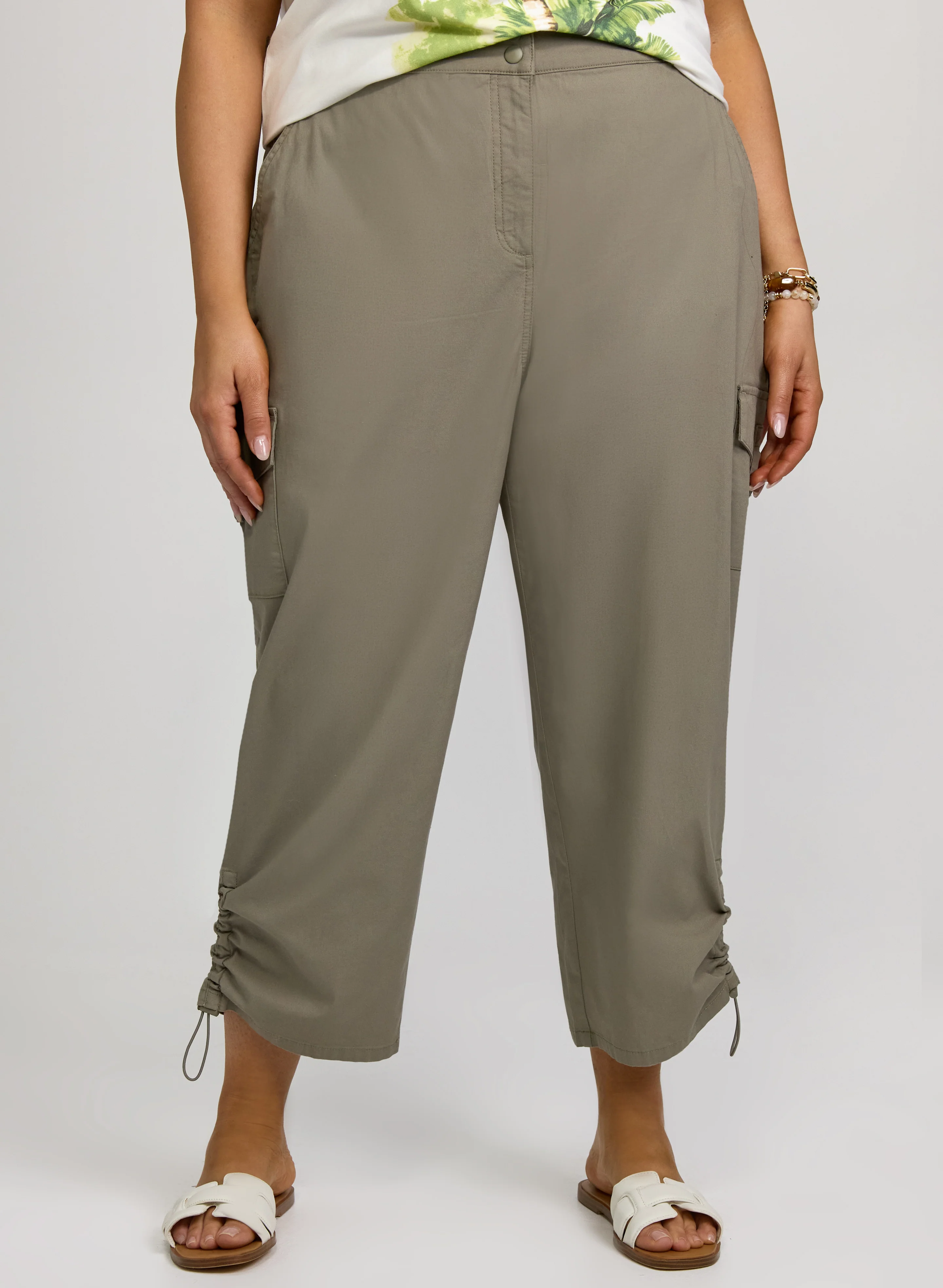 Drawstring Hem Capris