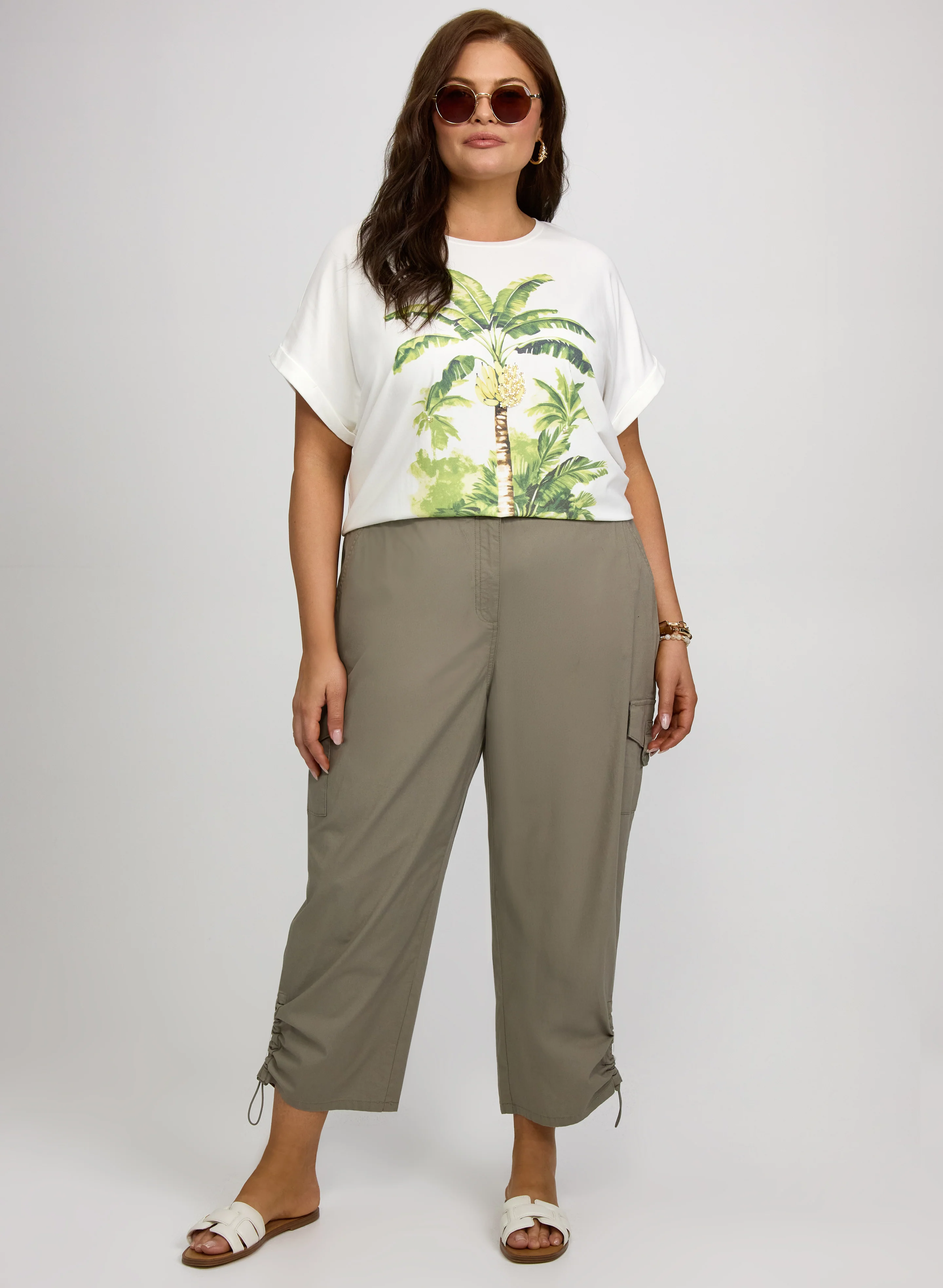 Drawstring Hem Capris - Image 5