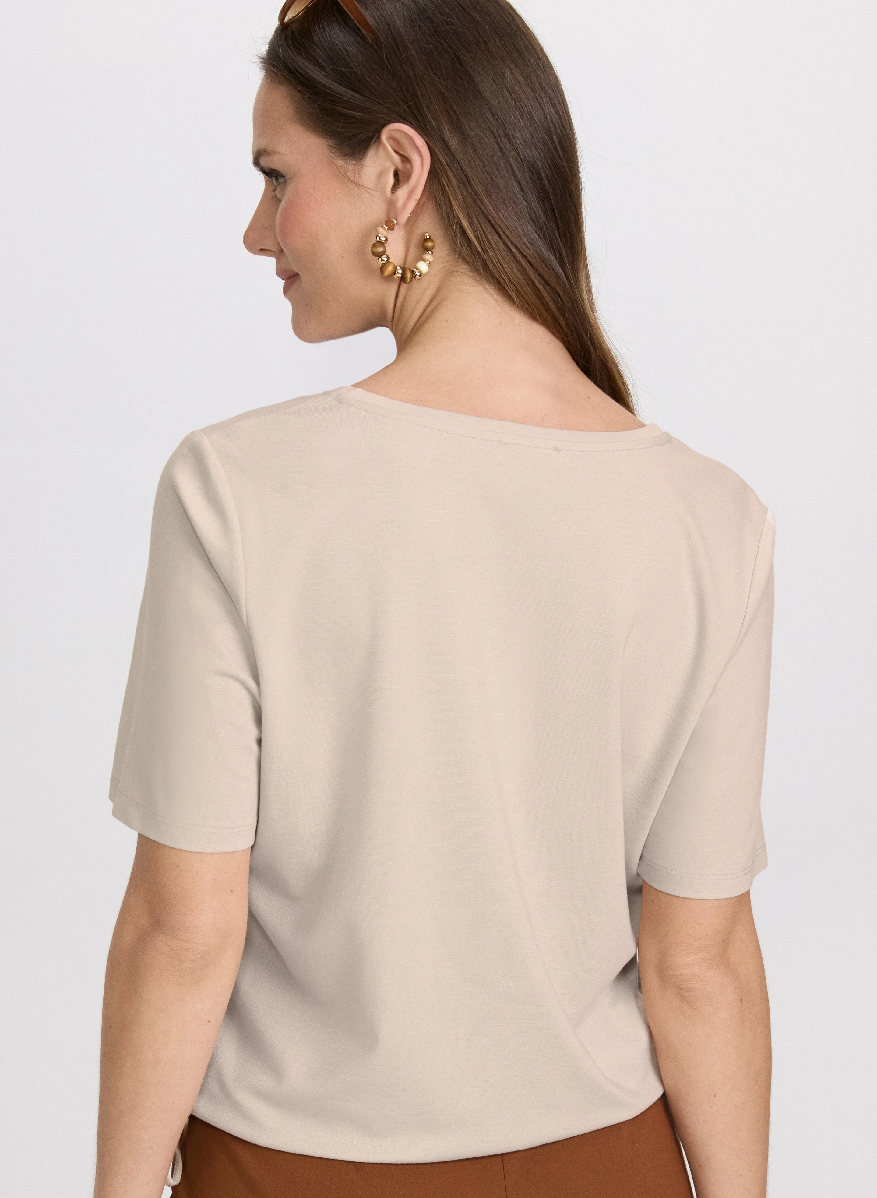Drawstring Hem T-Shirt - Image 4