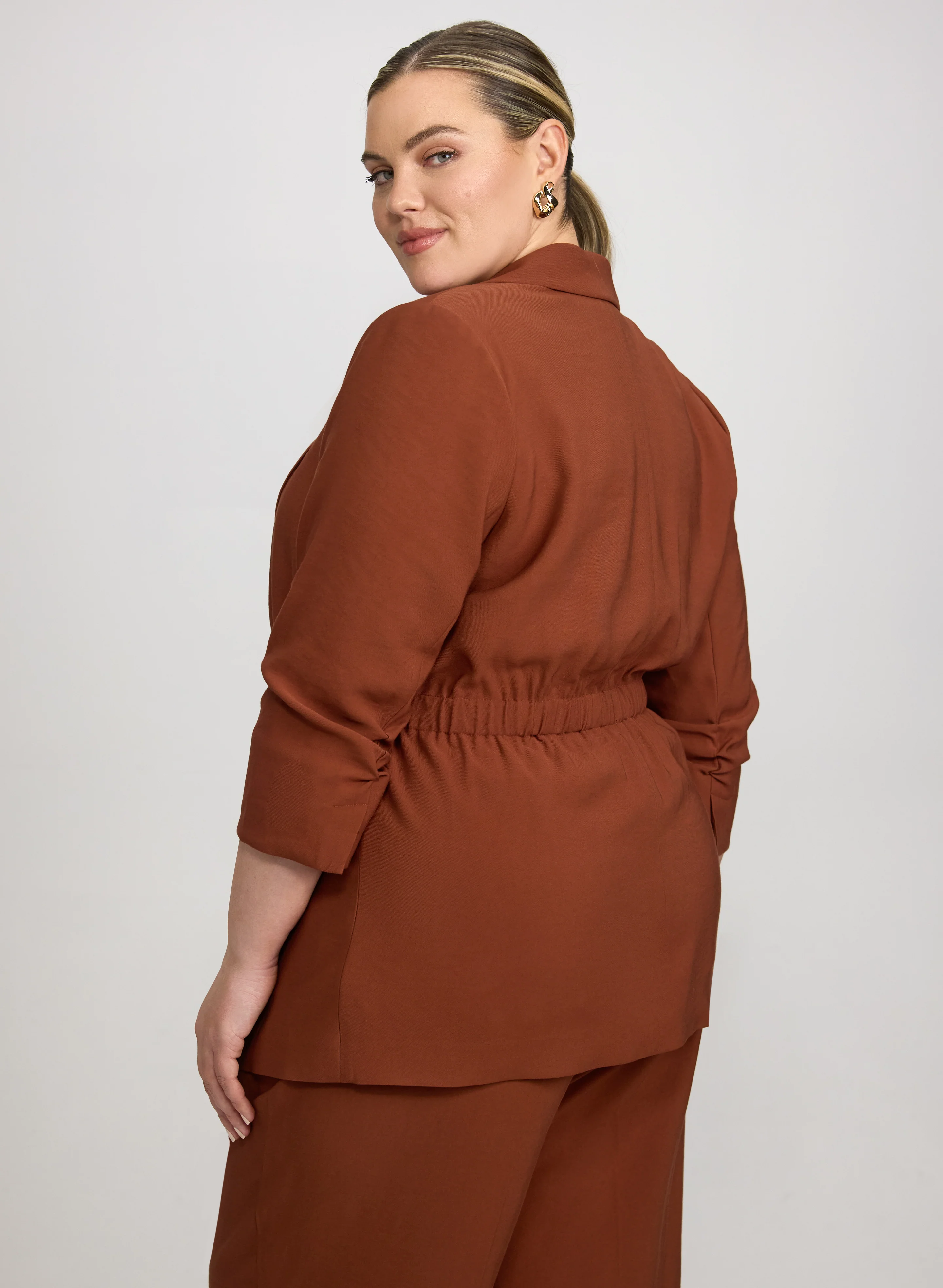 Drawstring Waist Blazer - Image 5