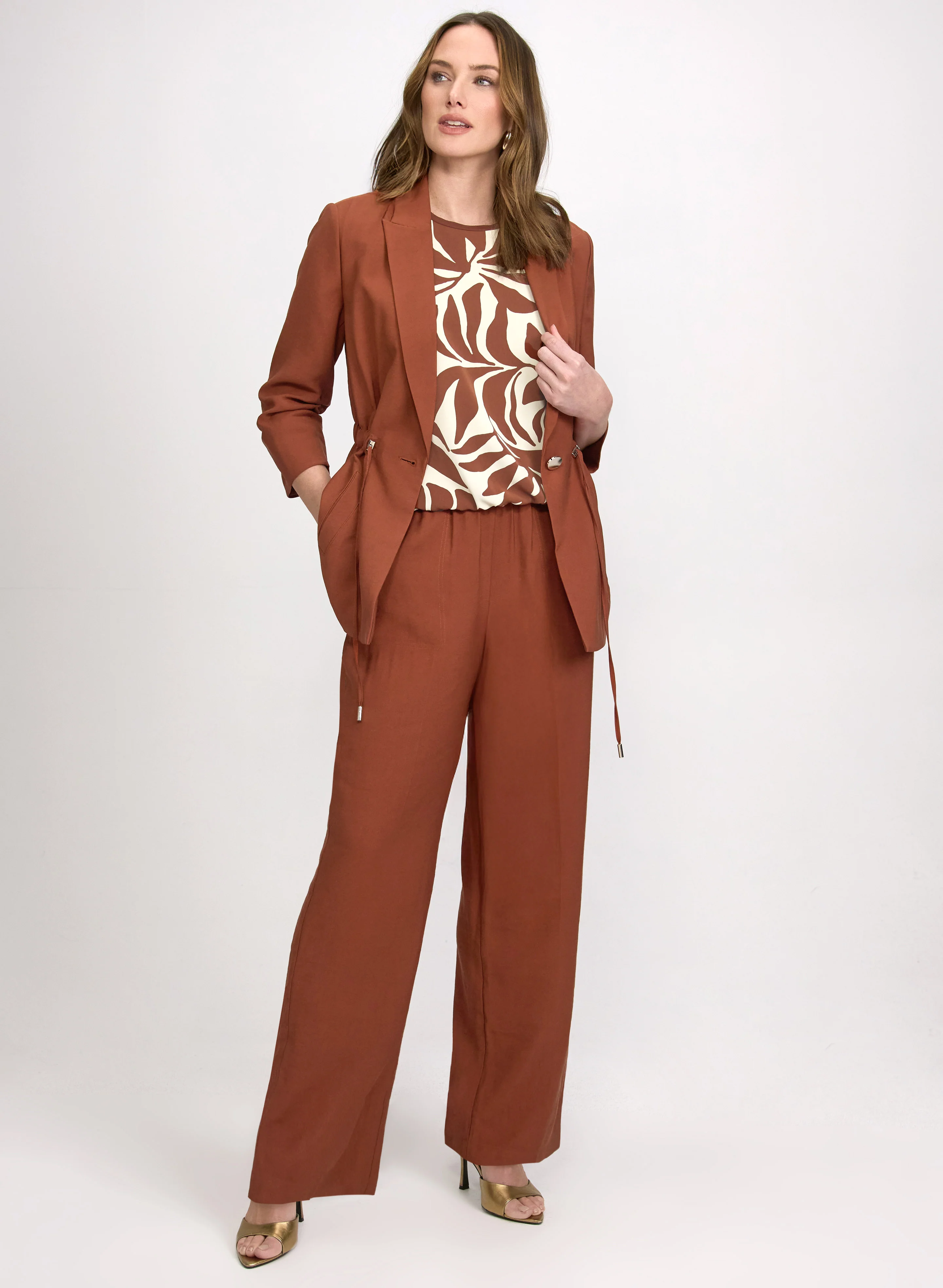 Drawstring Waist Blazer - Image 5