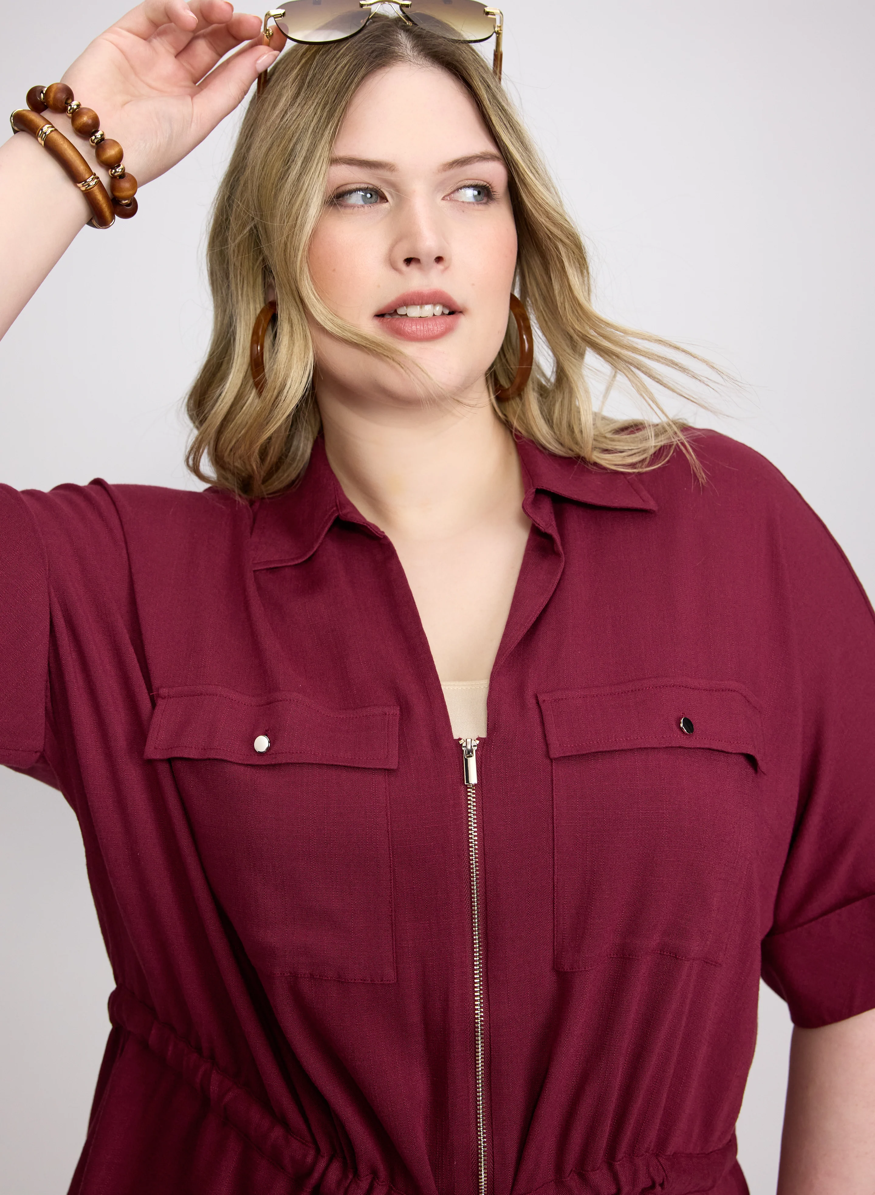 Drawstring Waist Blouse - Image 2