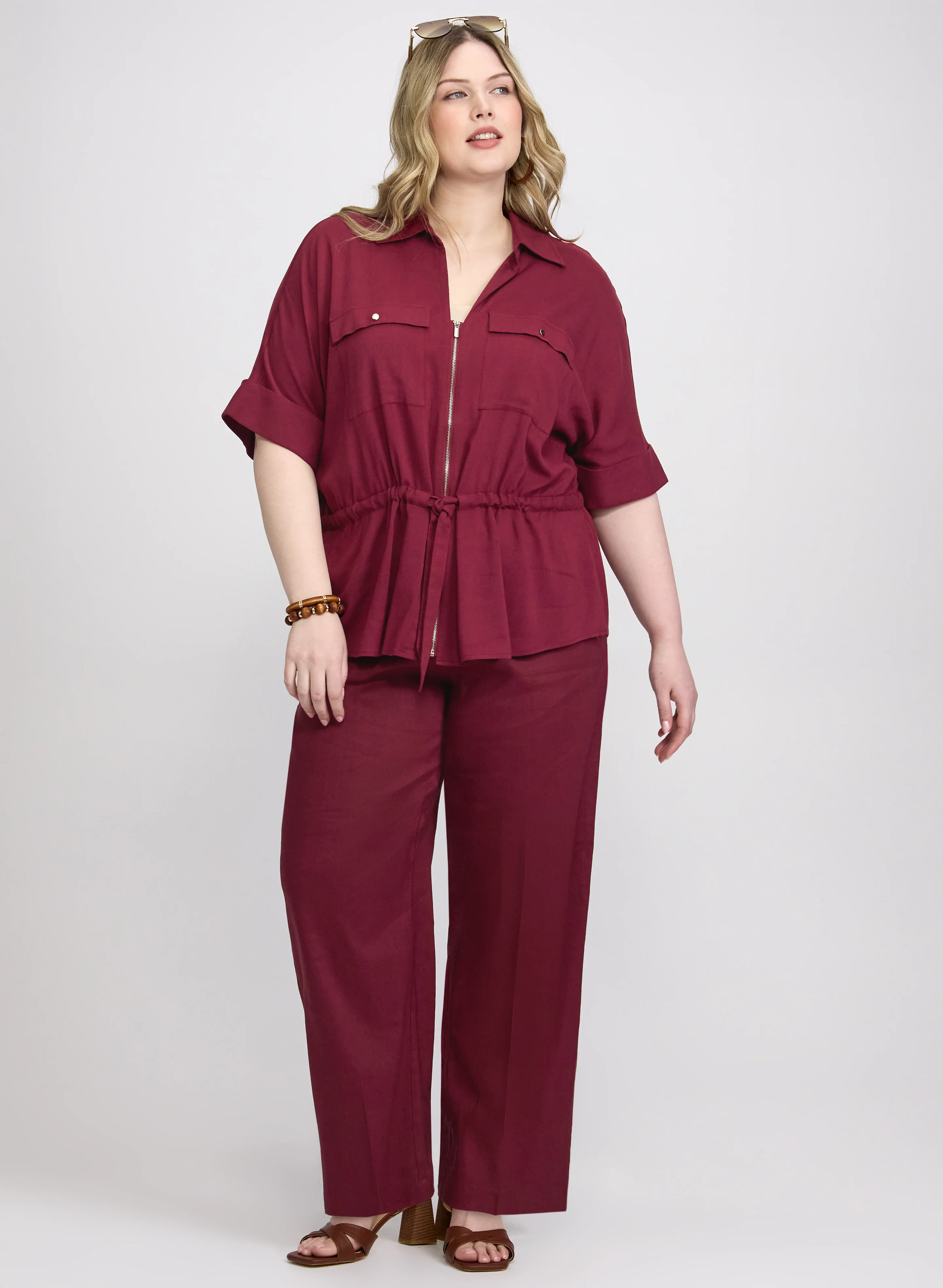 Drawstring Waist Blouse - Image 3