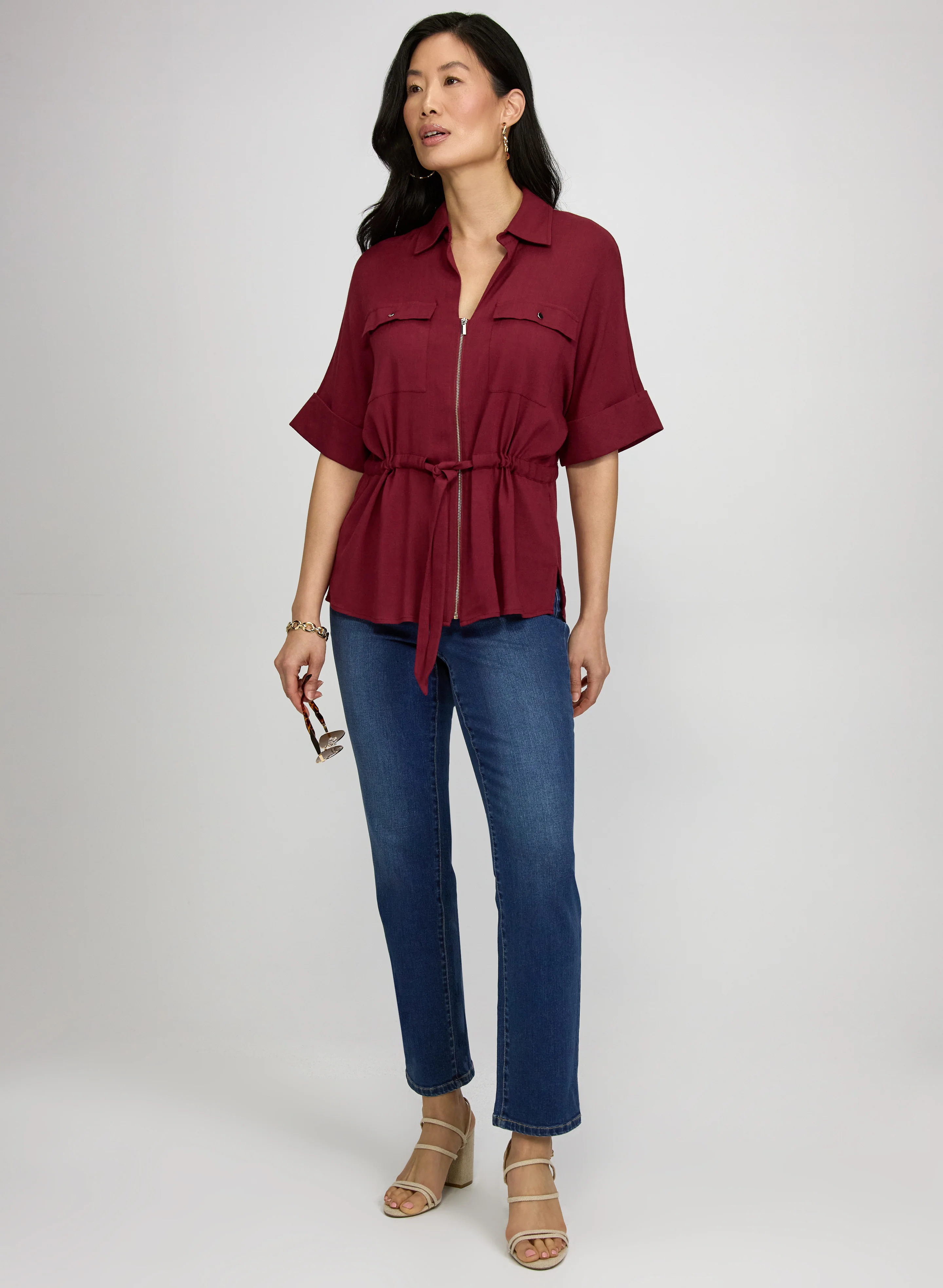 Drawstring Waist Blouse - Image 3