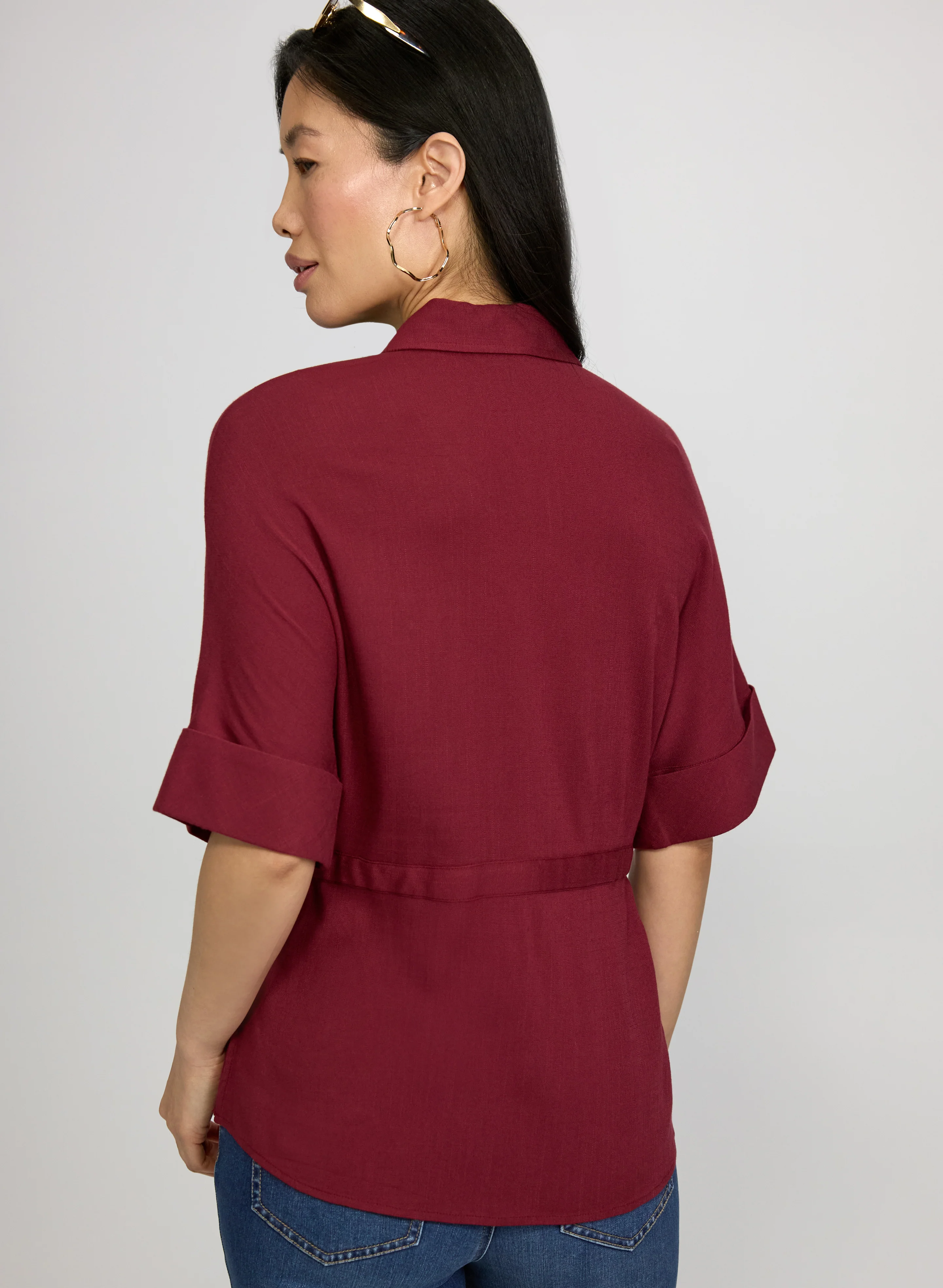 Drawstring Waist Blouse - Image 4