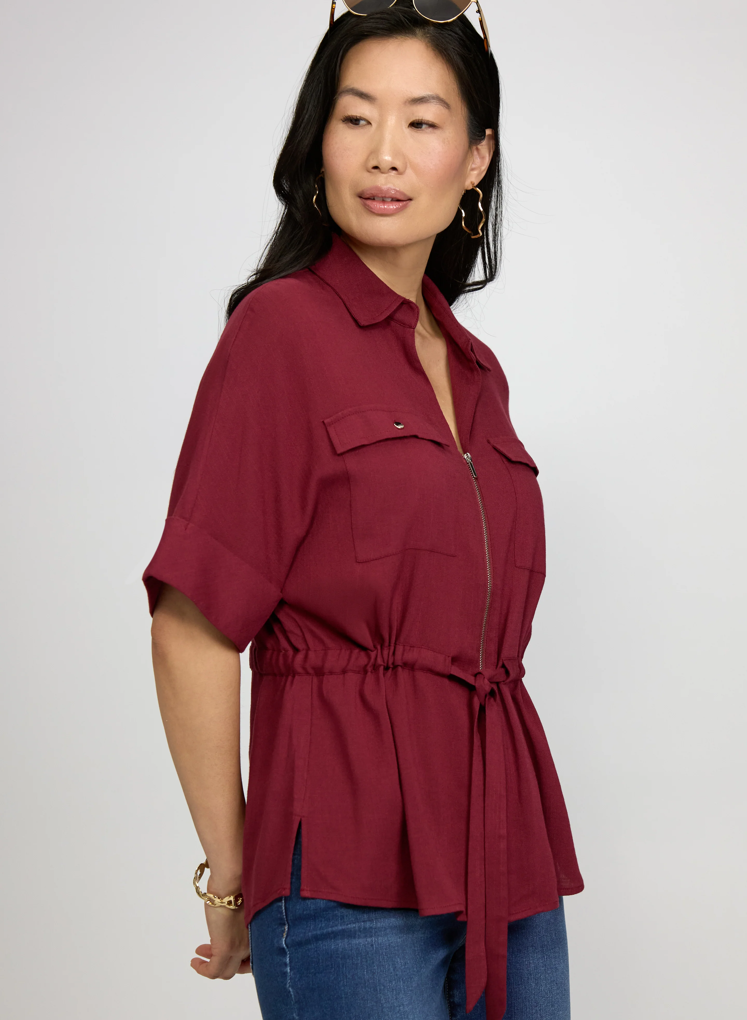 Drawstring Waist Blouse - Image 5