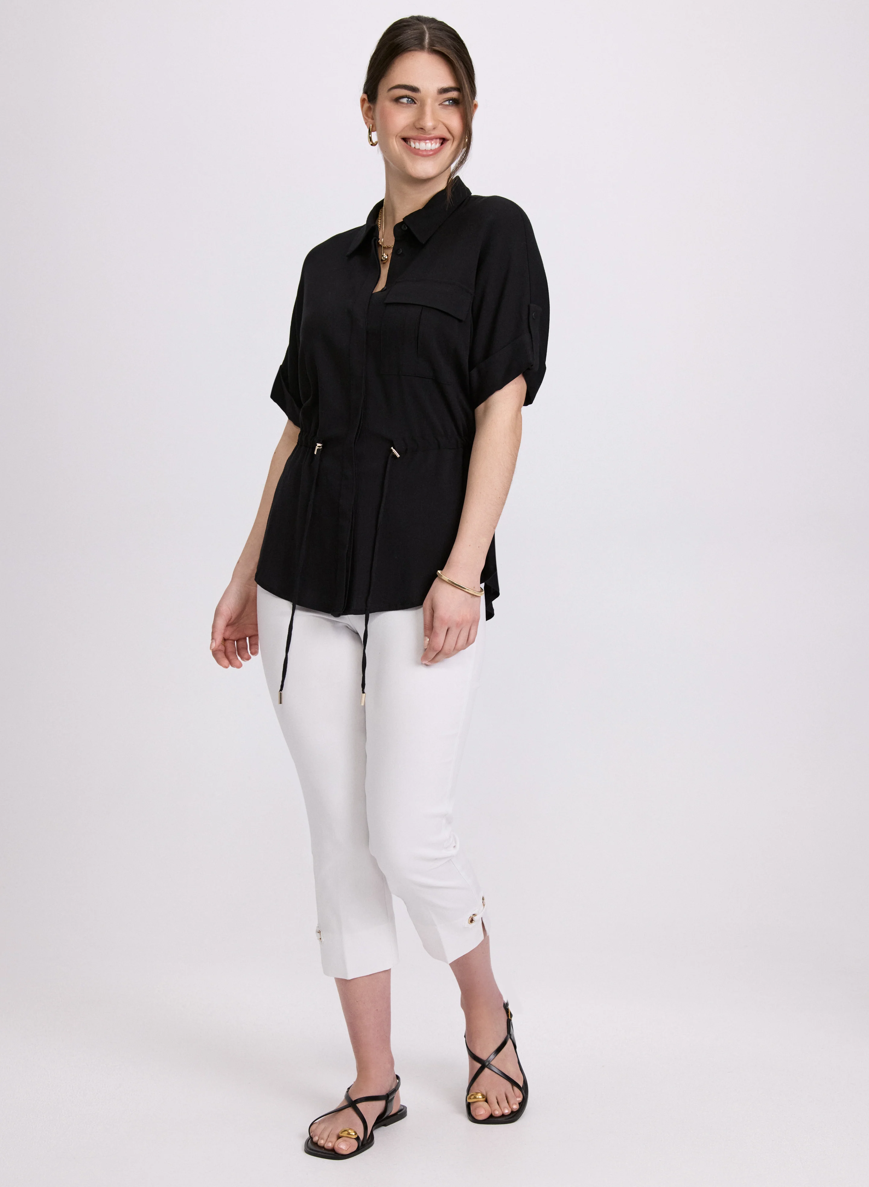 Drawstring Waist Blouse - Image 3