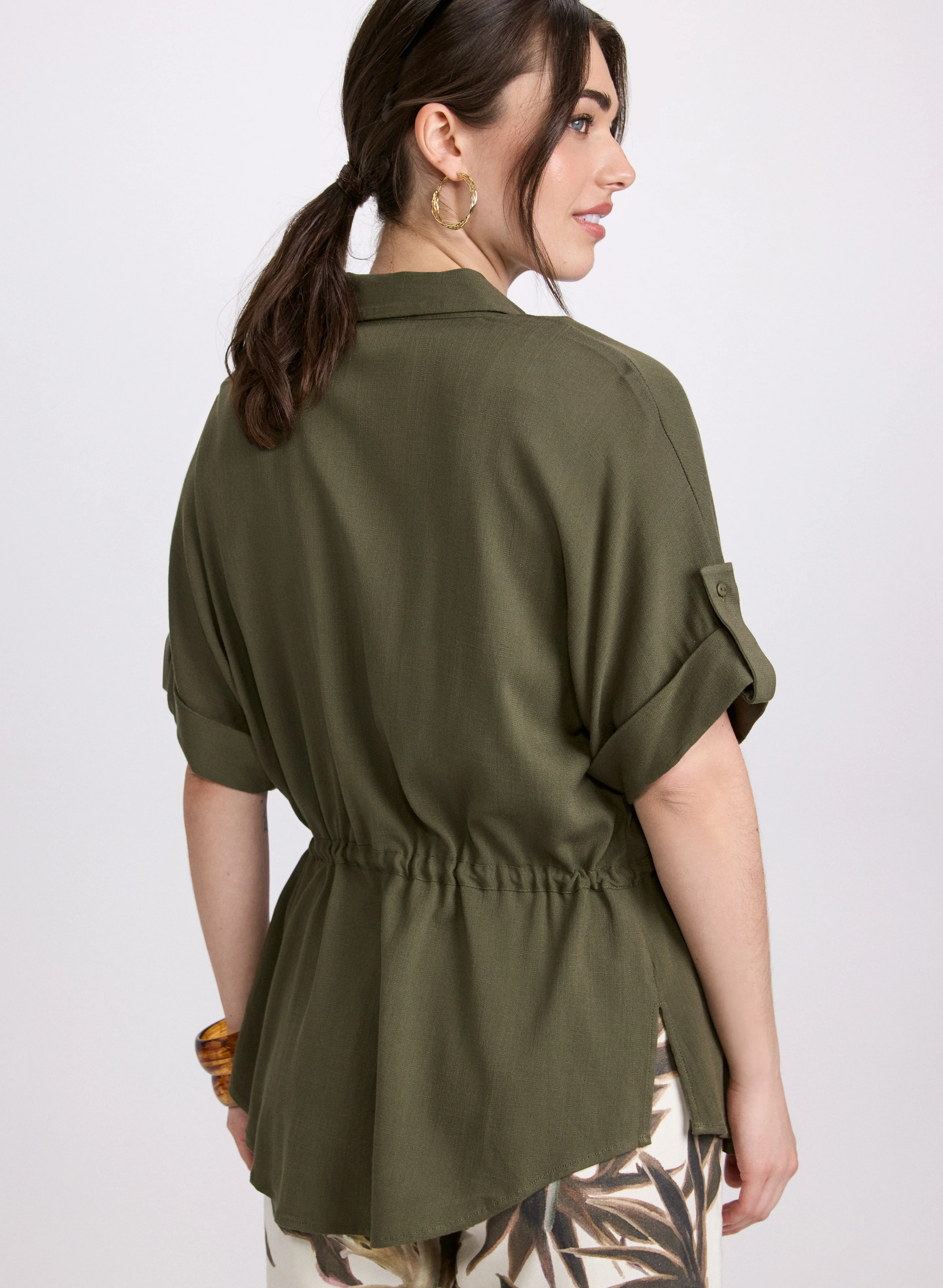 Drawstring Waist Blouse - Image 2