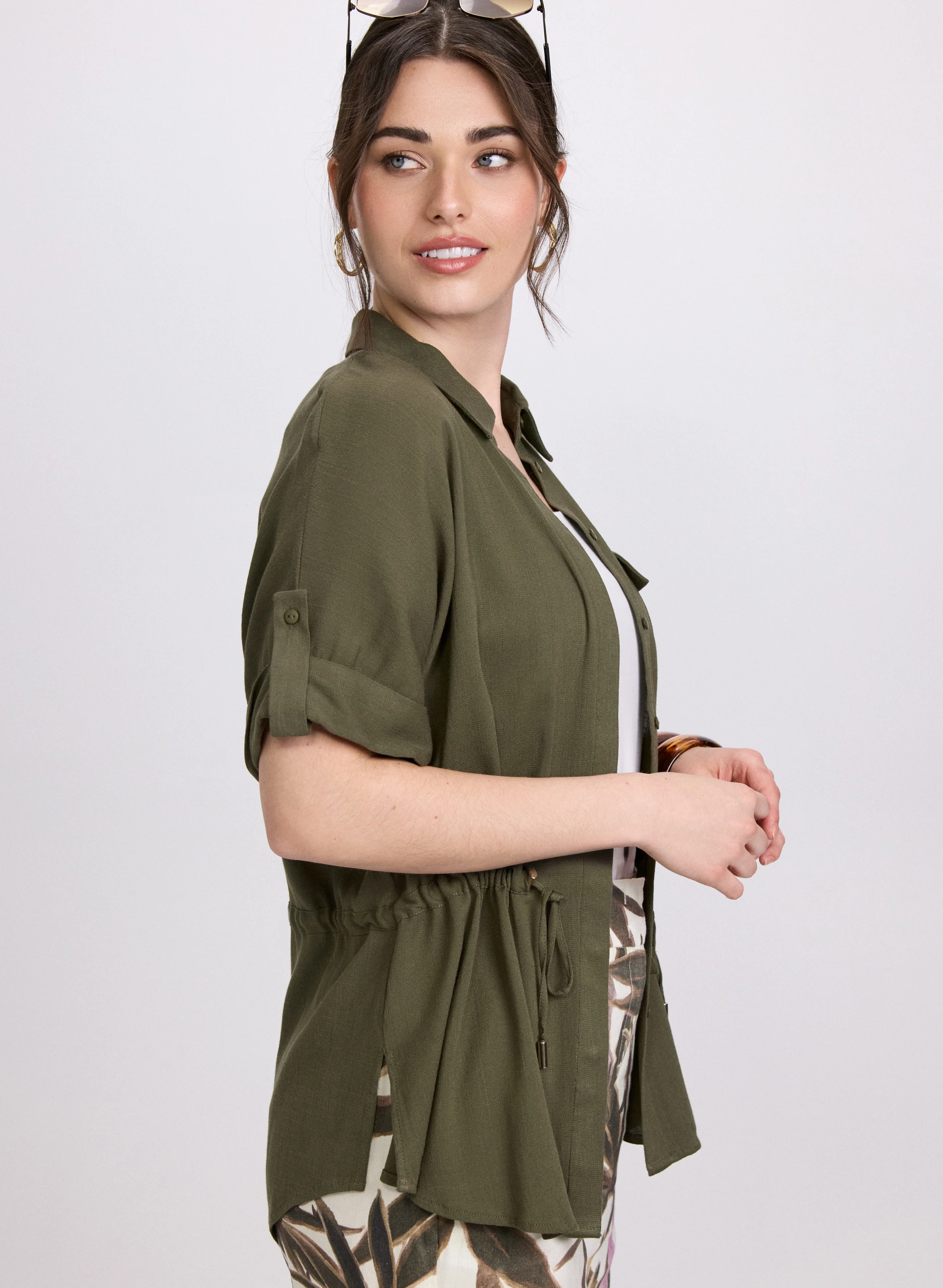 Drawstring Waist Blouse - Image 4