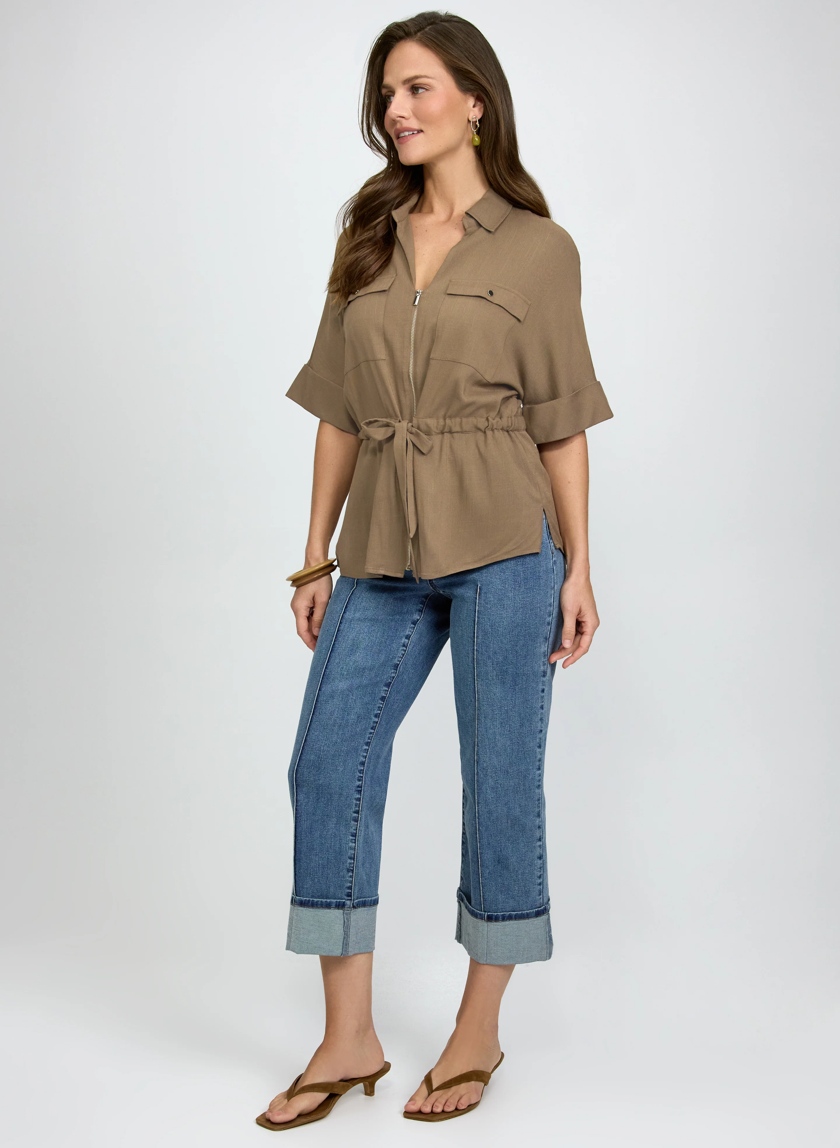 Drawstring Waist Blouse - Image 3