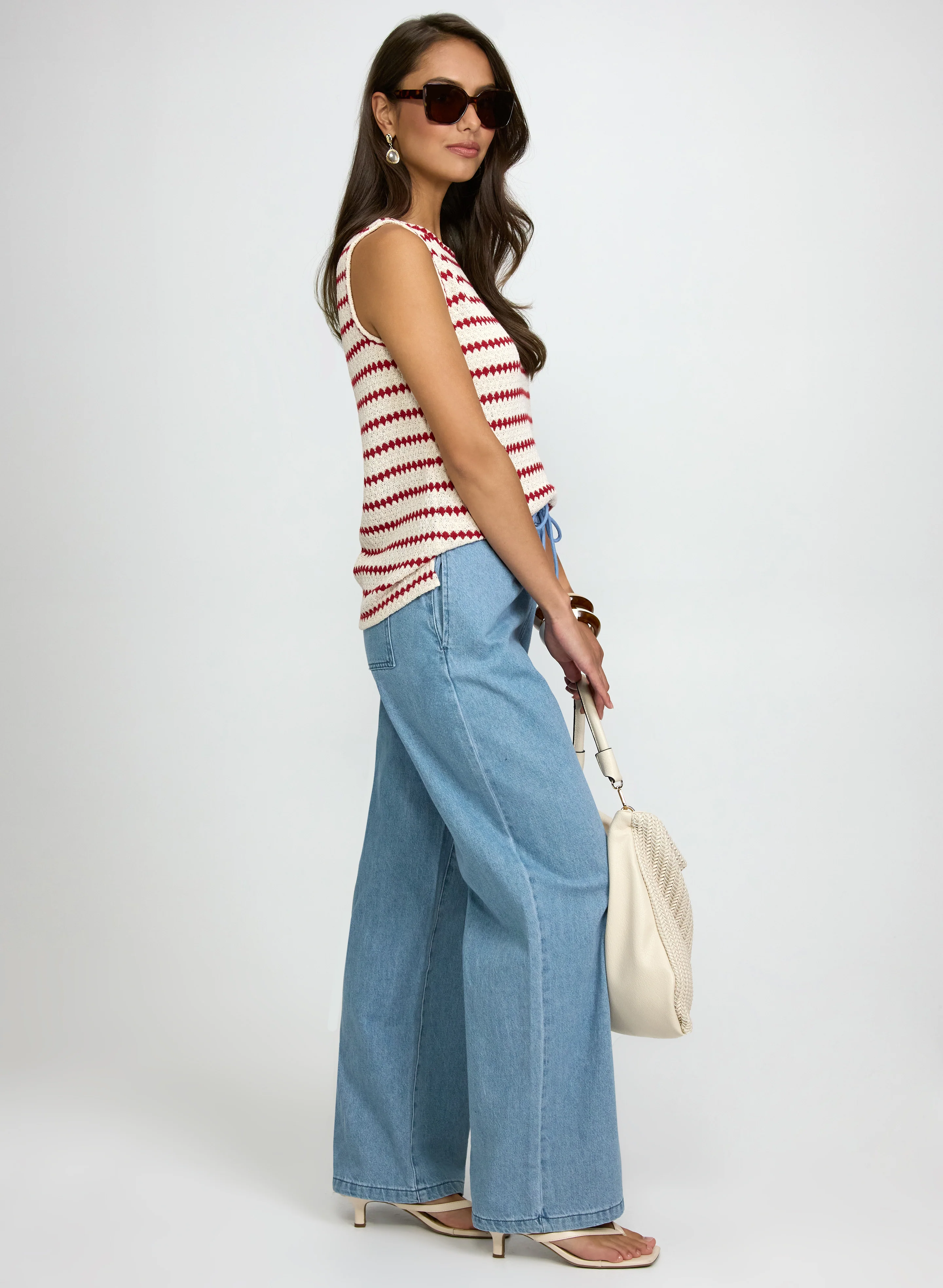 Drawstring Wide-Leg Jeans - Image 2