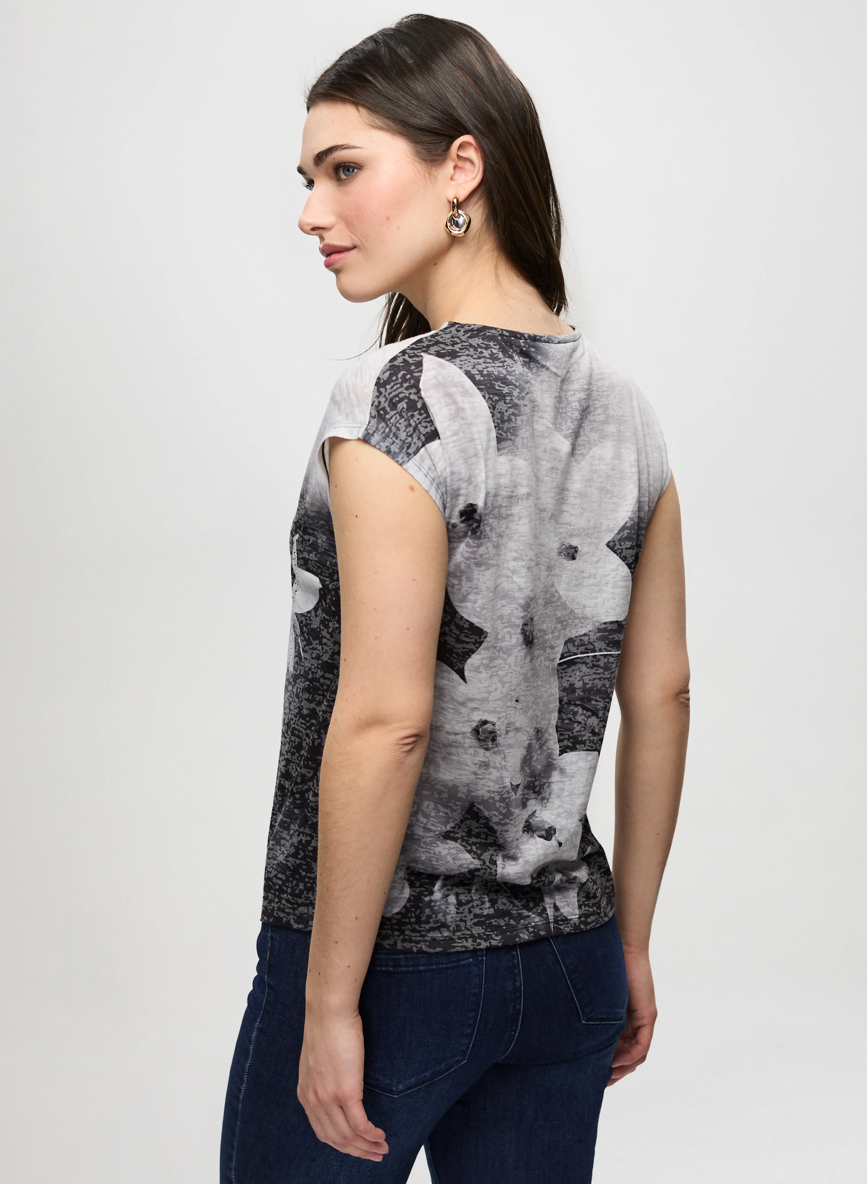 Drop-Shoulder Printed Tee - Image 4
