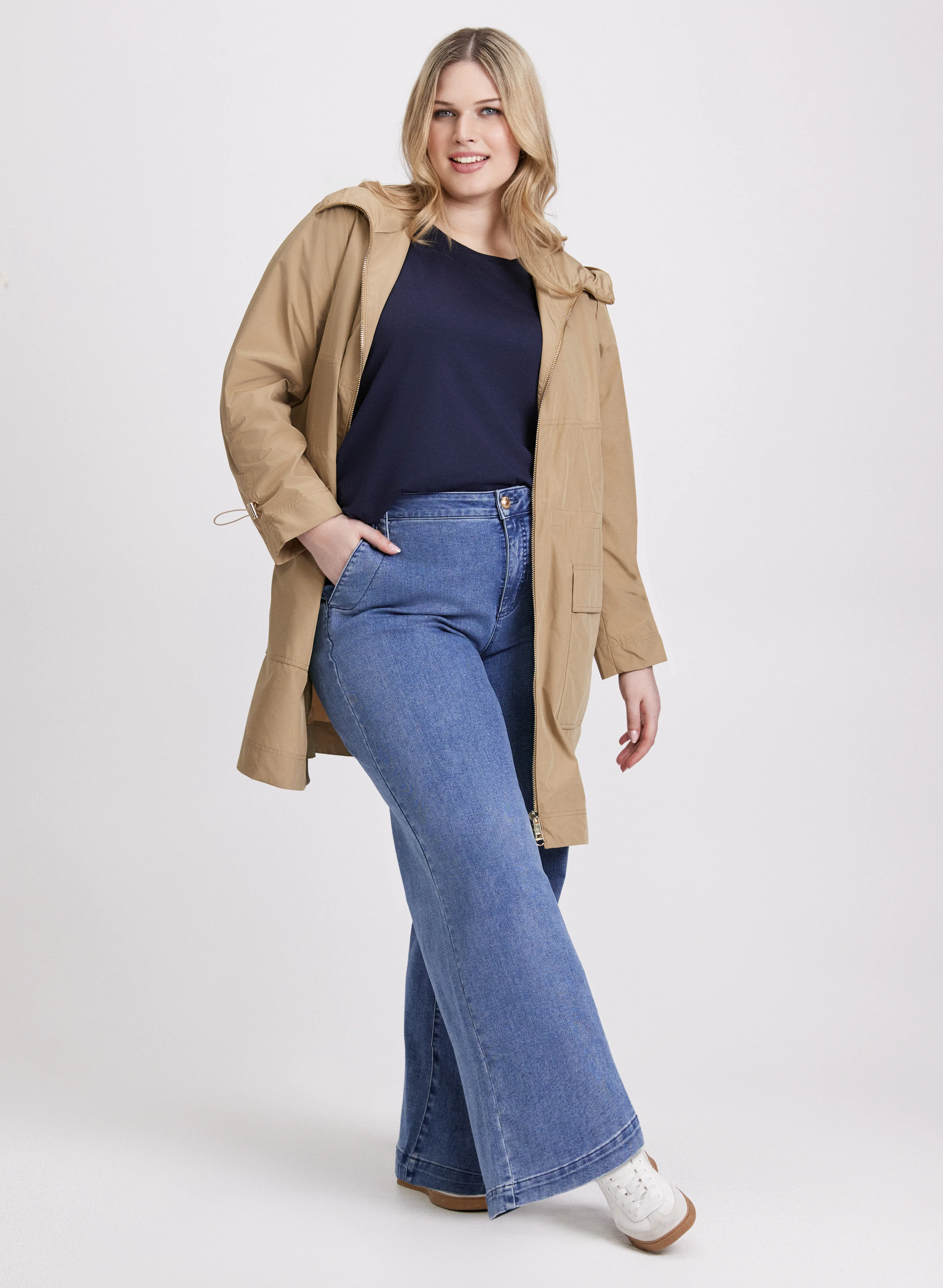 Elastic Waist Hooded Rain Coat - Image 3