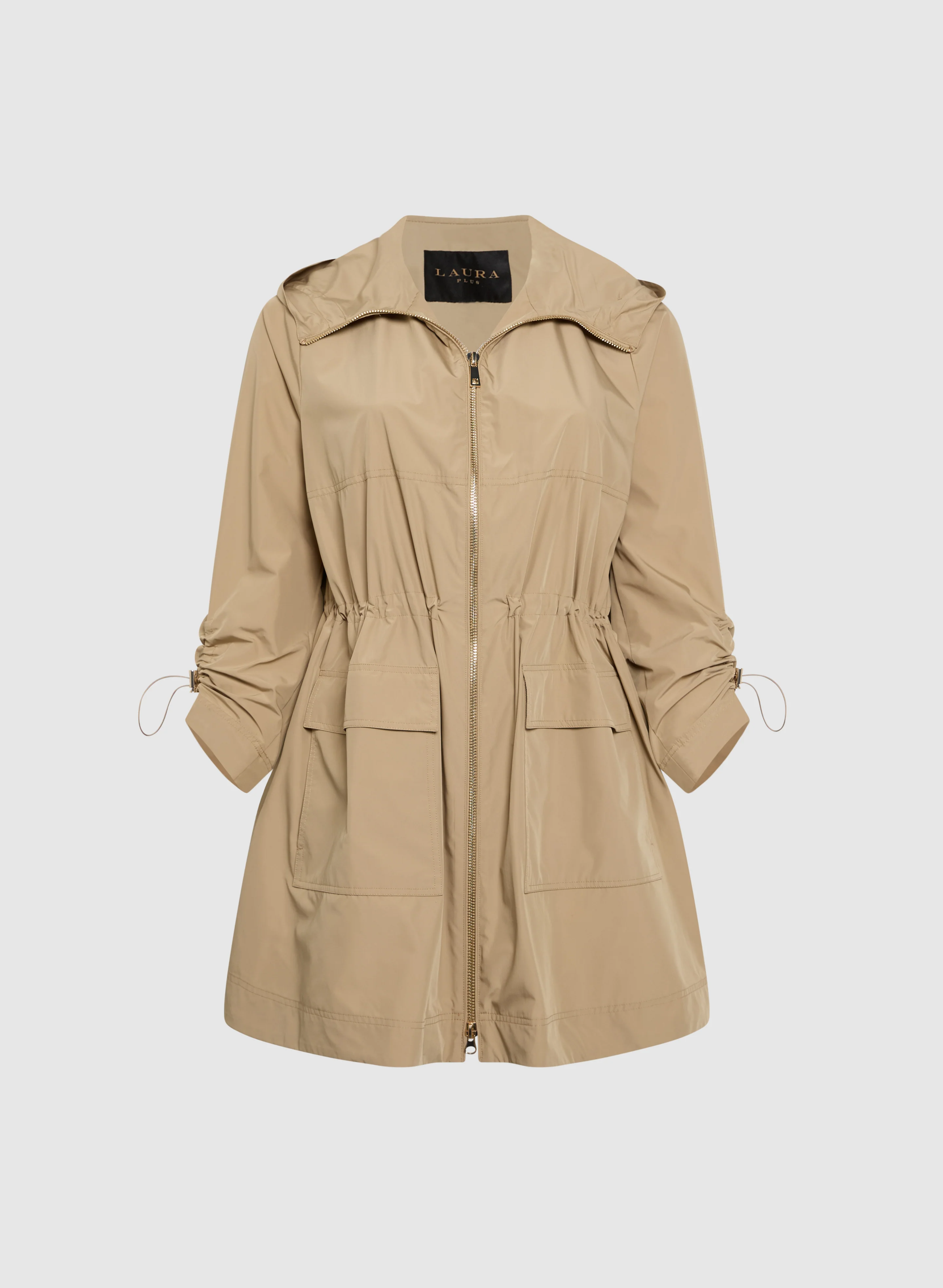 Elastic Waist Hooded Rain Coat - Image 6