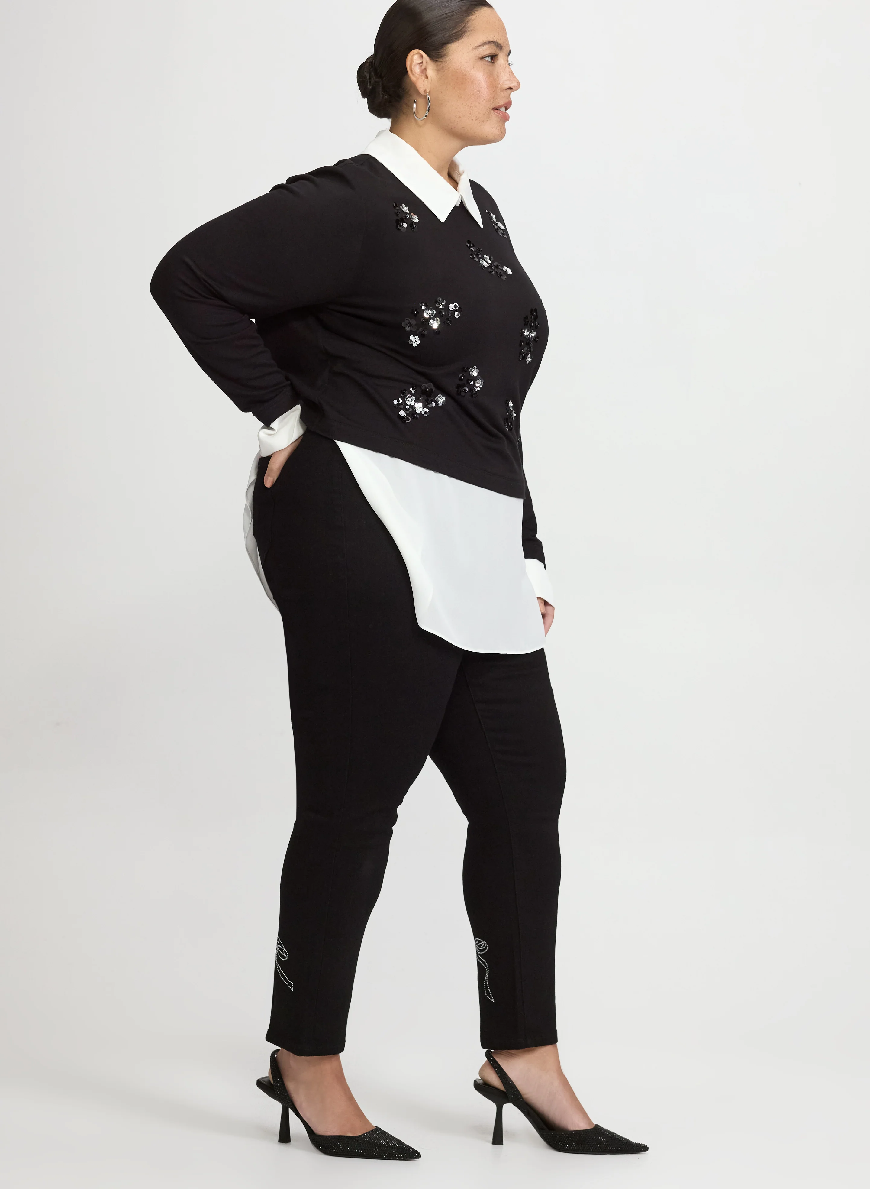 Embellished Bow Detail Jeans - Image 7