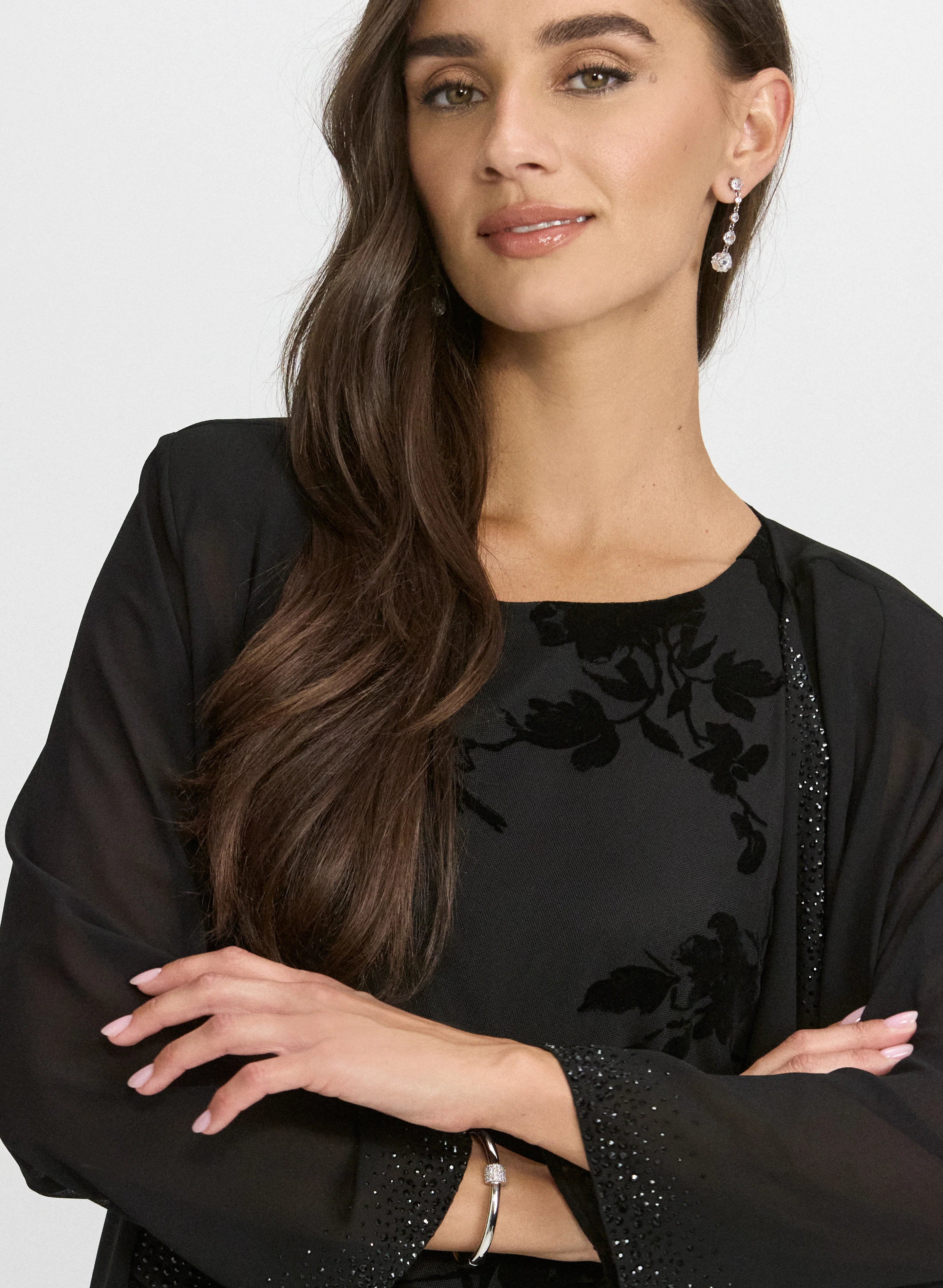 Embellished Chiffon Cardigan - Image 5