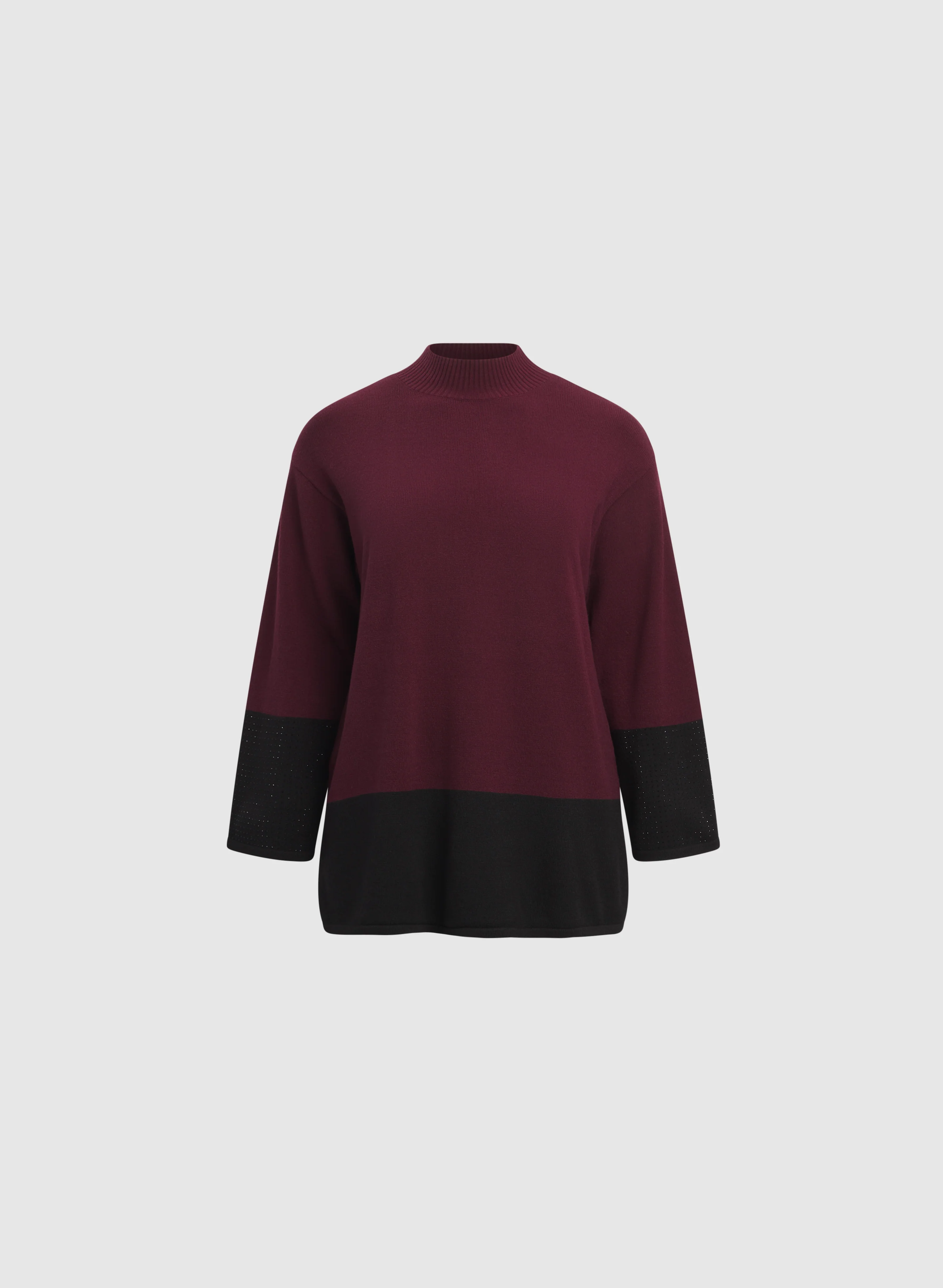 Embellished Colour Block Tunic Sweater - Image 6