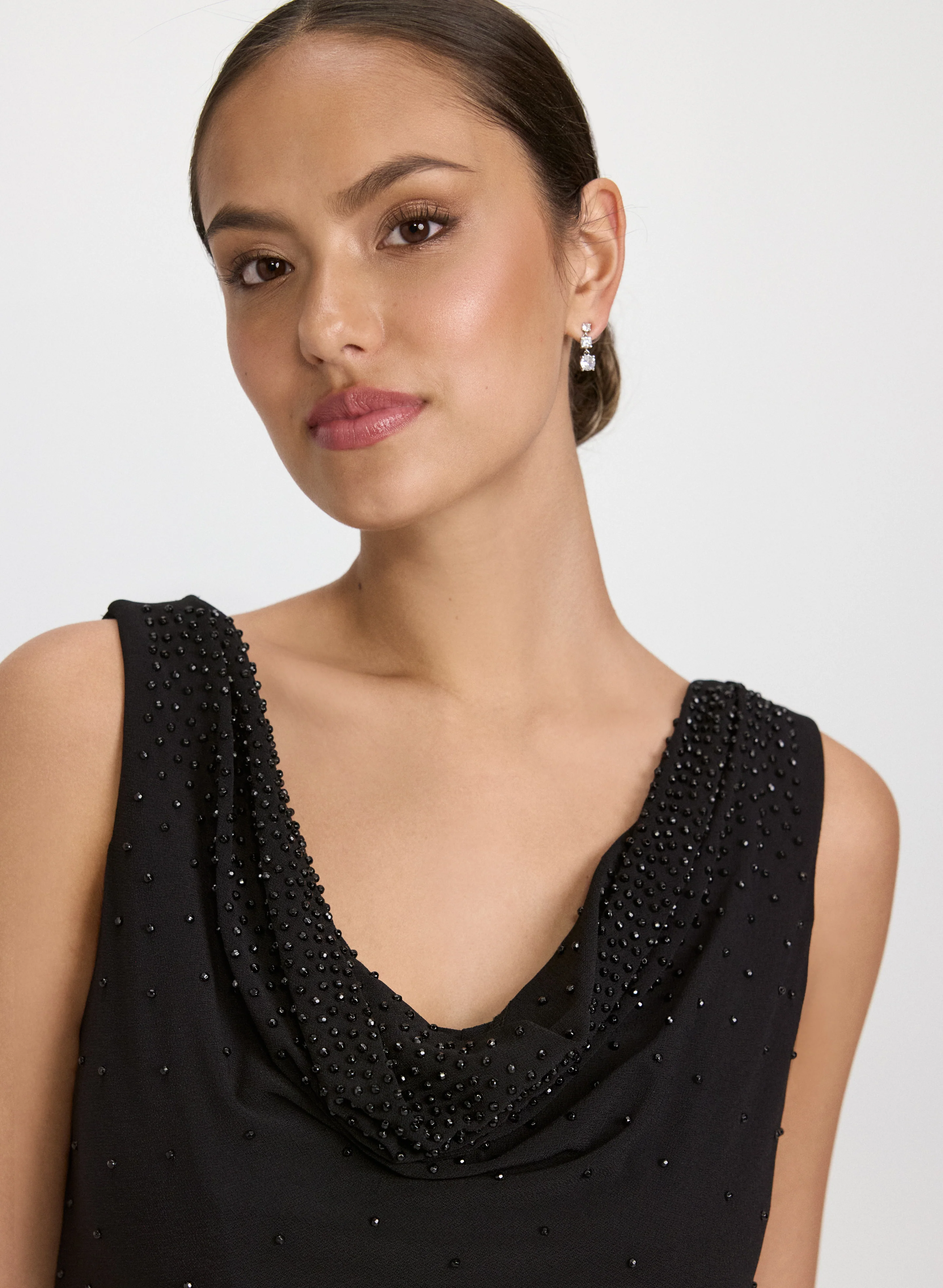 Embellished Cowl Neck Dress - Image 5